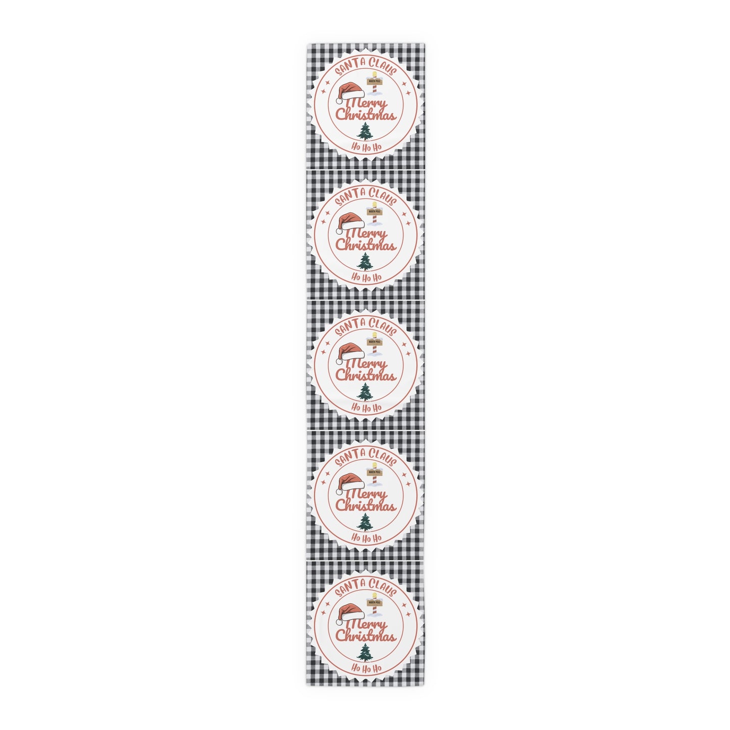 Christmas Table Runner, Festive Holiday Decor, Cotton Poly Blend, Red and White Christmas Decoration, Dining Table Linens, Xmas Kitchen