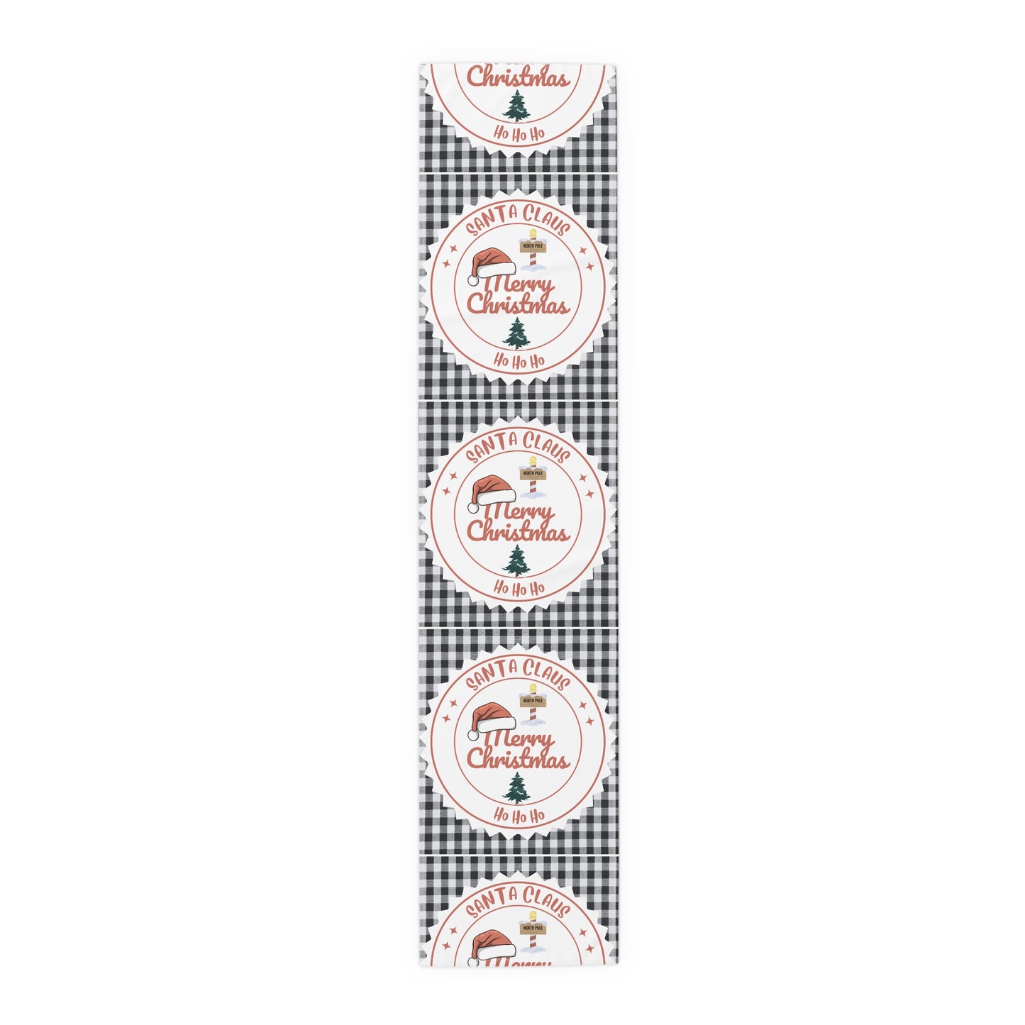 Christmas Table Runner, Festive Holiday Decor, Cotton Poly Blend, Red and White Christmas Decoration, Dining Table Linens, Xmas Kitchen