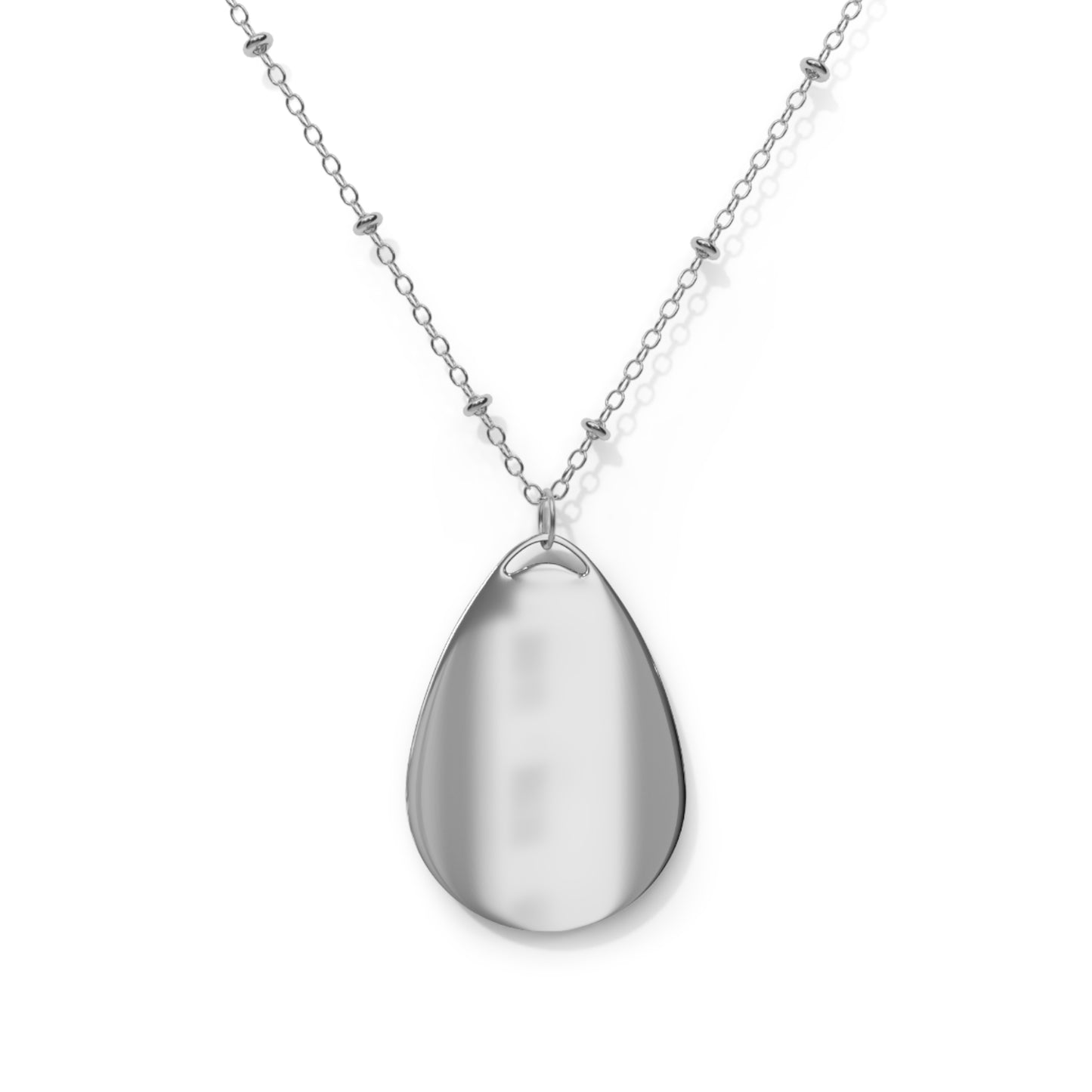 Oval Necklace with monogram A