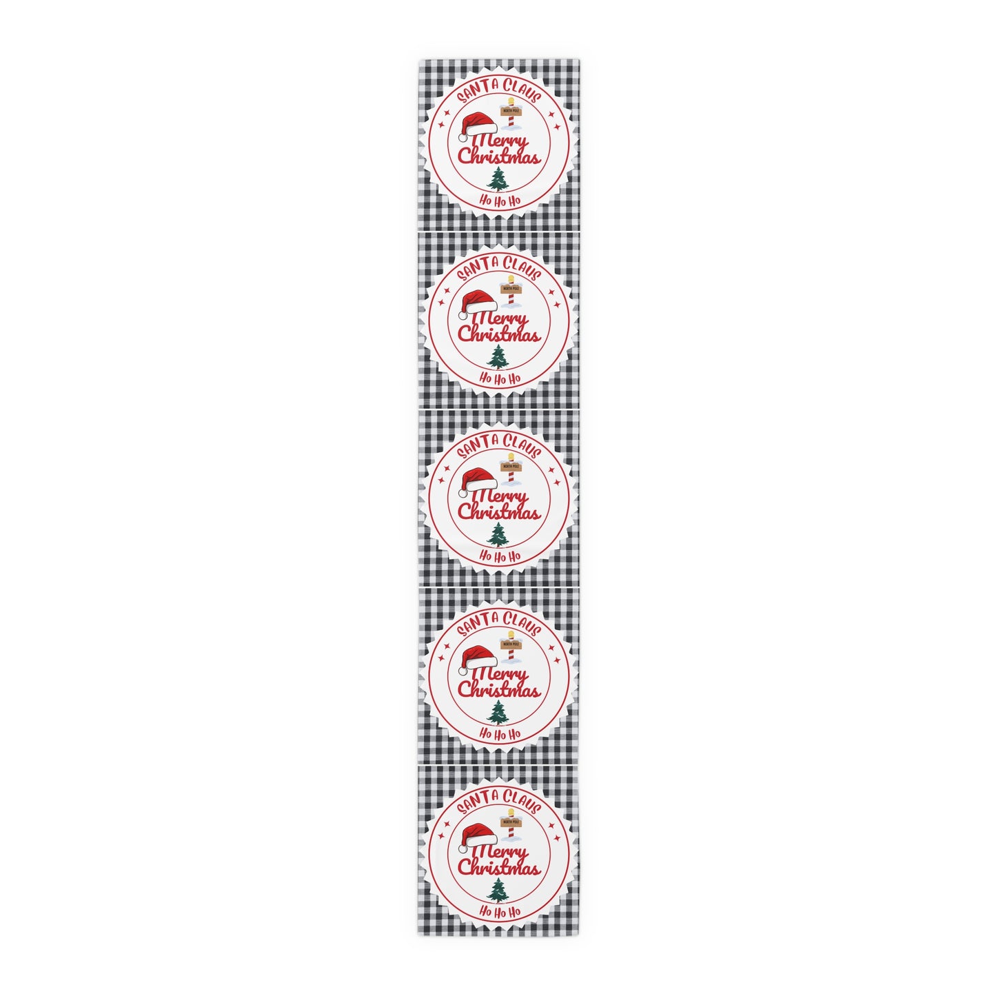 Christmas Table Runner, Festive Holiday Decor, Cotton Poly Blend, Red and White Christmas Decoration, Dining Table Linens, Xmas Kitchen