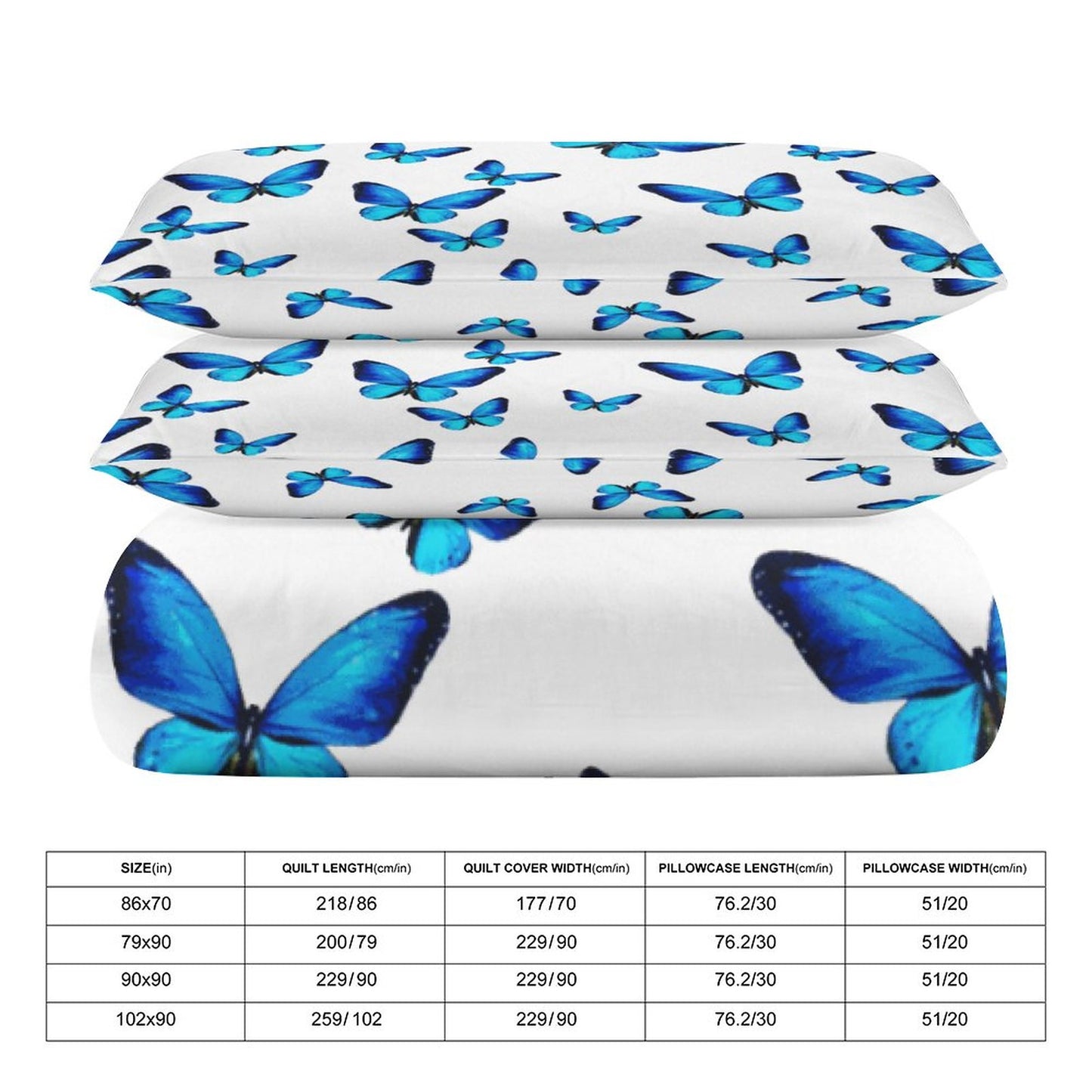 3-Piece Bedding Set-102"x90"/ 259x229cm (Dual-sided Printing)