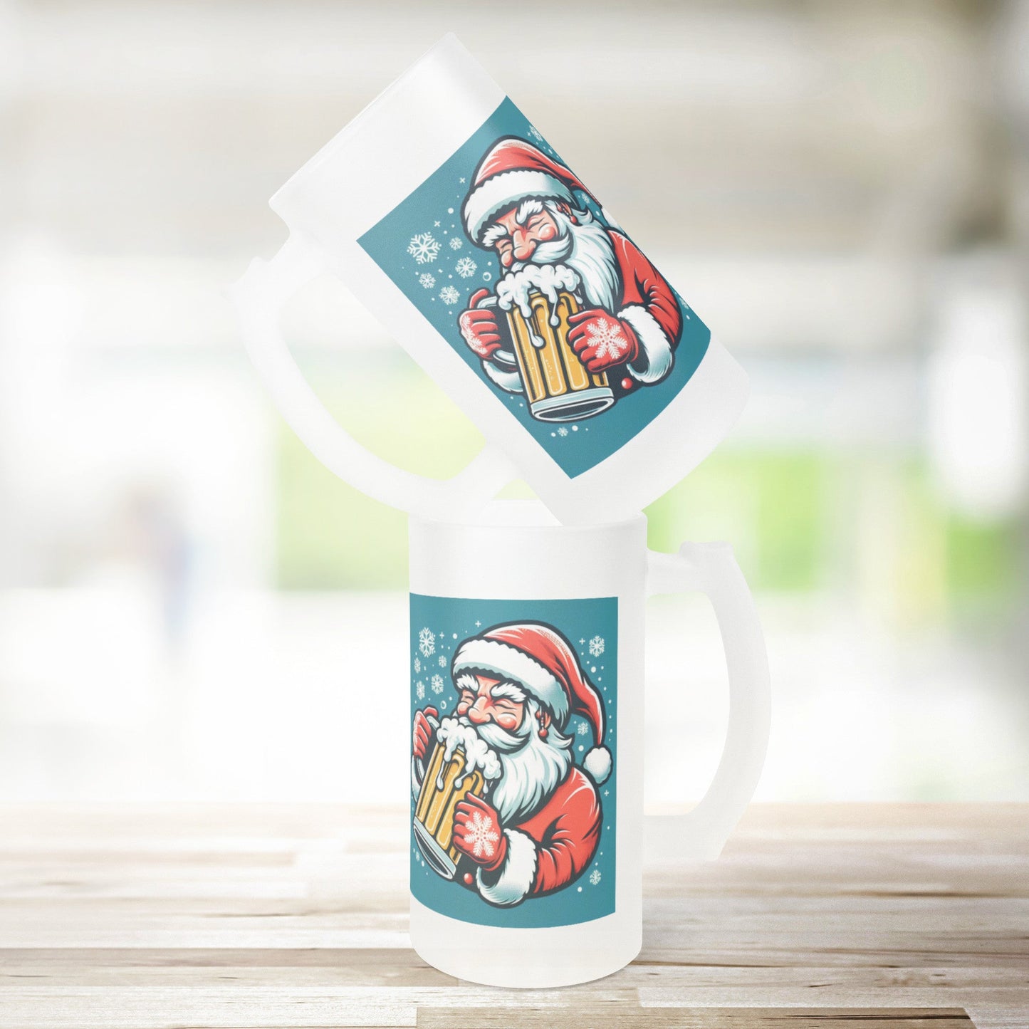 Christmas Beer Stein Santa ClausHey there, beer buddy! Get ready to raise a toast with our awesome 16oz Frosted Beer Stein!
Picture this: a classic pint glass design that feels great in your hand, ChristmasLoving.Shop