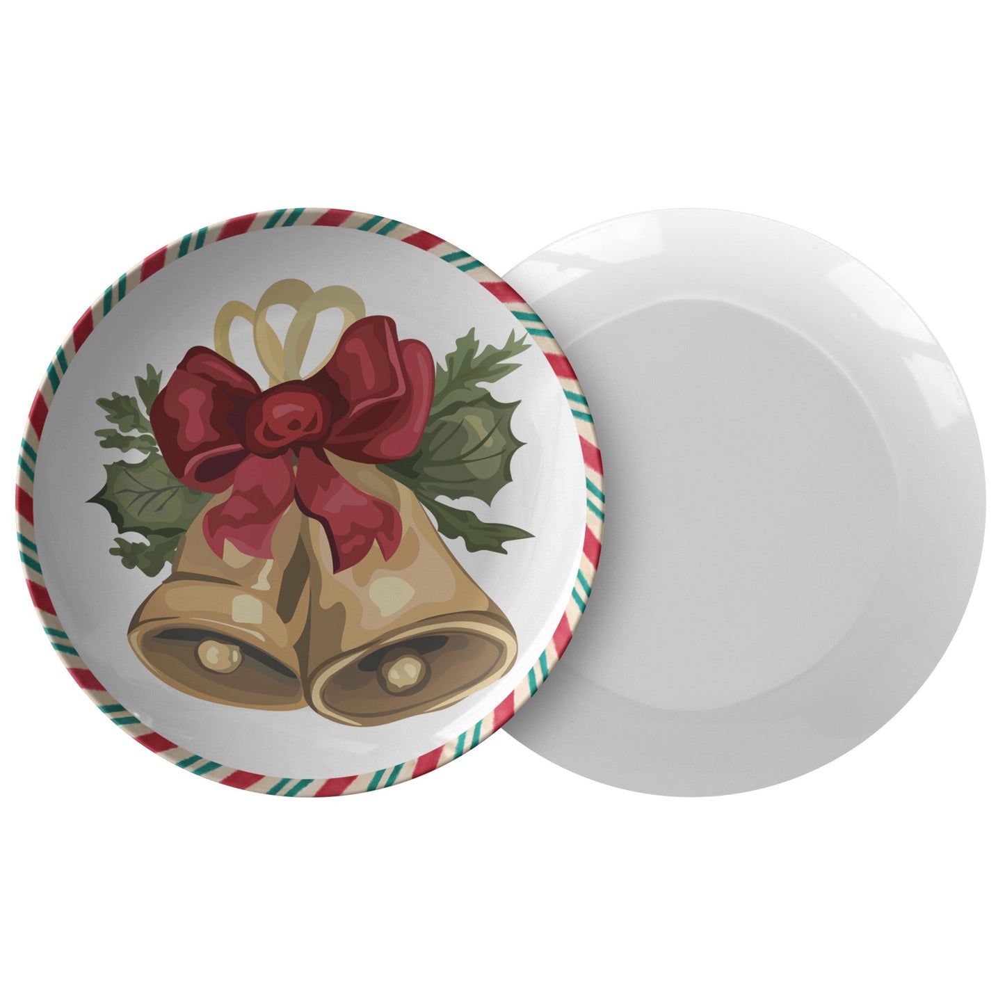 Christmas Decoration Plate, Holiday Table Decor, Red Green Serving DisPRODUCT INFORMATION10" dinner plate manufactured from revolutionary polymer that is:
Microwave Safe
Oven Safe (250° up to 1 hour)
Dishwasher Safe
CPSC-Certified
FDAChristmasLoving.Shop