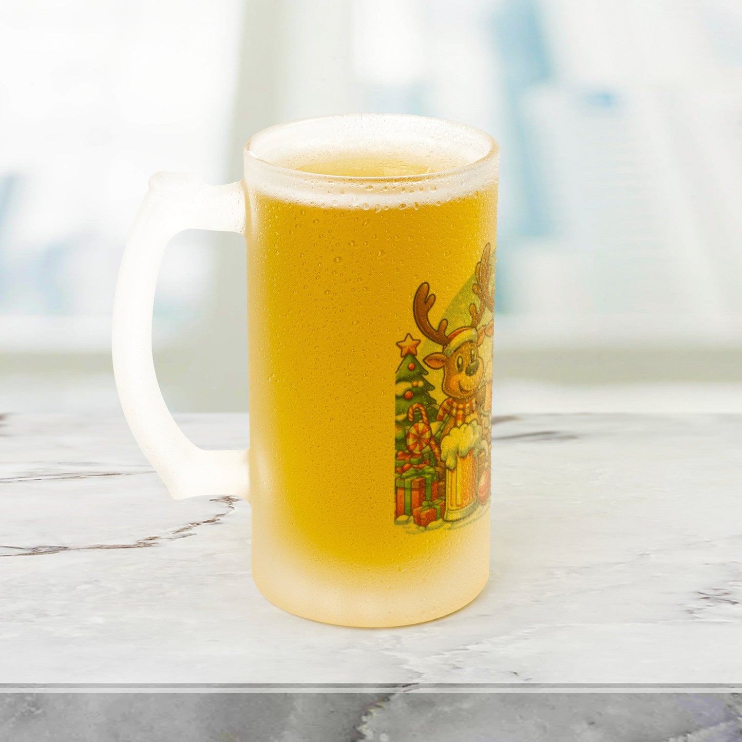 Christmas Funny Beer Stein Reindeers