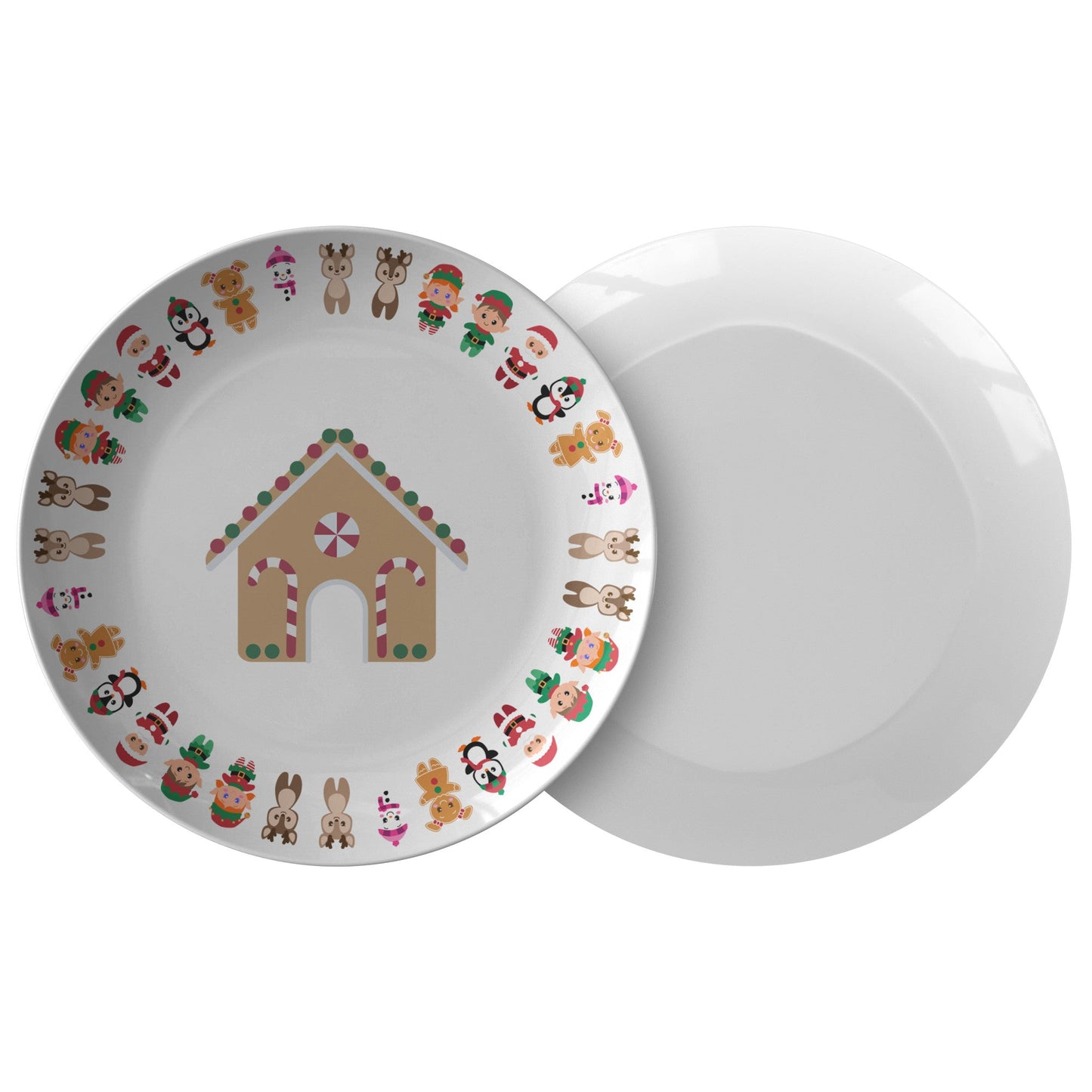 Christmas House Plate, Festive Holiday Tableware, Seasonal Serving PlaPRODUCT INFORMATION10" dinner plate manufactured from revolutionary polymer that is:
Microwave Safe
Oven Safe (250° up to 1 hour)
Dishwasher Safe
CPSC-Certified
FDAChristmasLoving.Shop