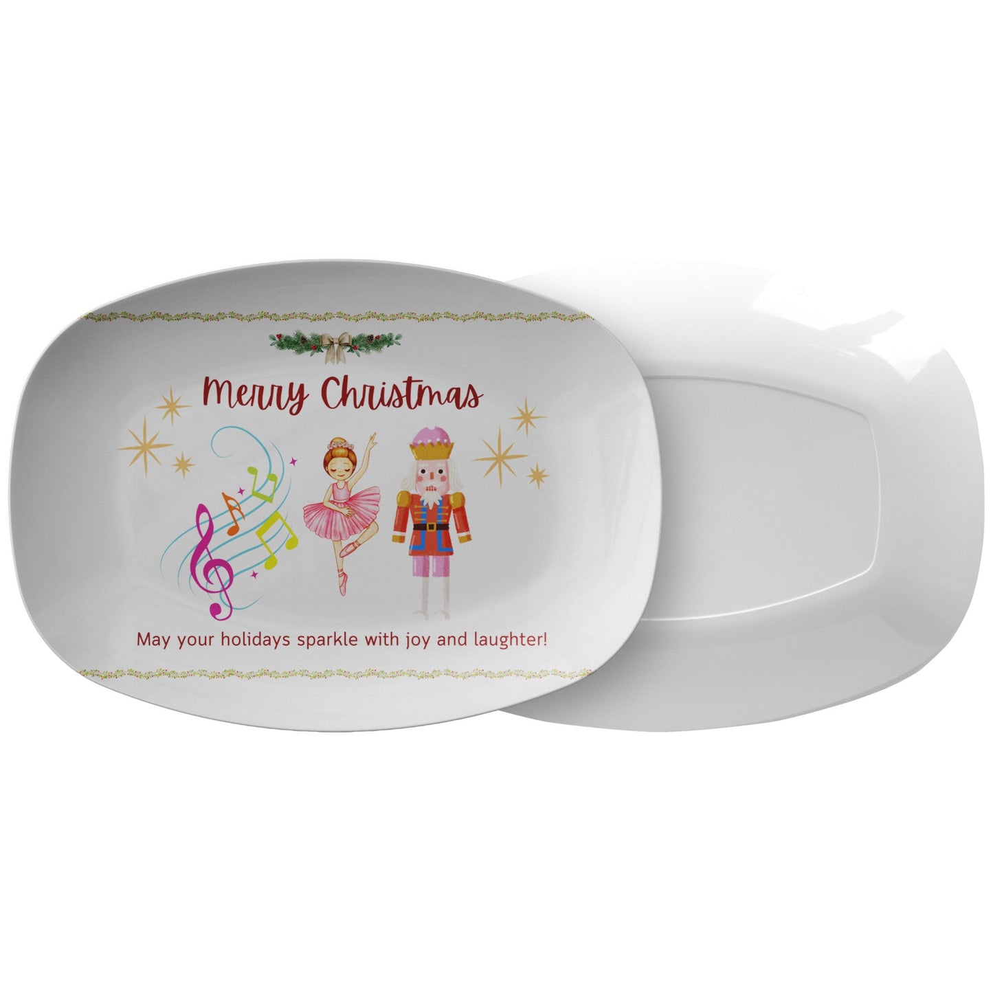Christmas Platter Nutcrackers, Gift for Cooker, Gift for Baker, ChrisMeet your new go-to serving platter! This awesome 10x14" platter is built for everyday use and those "I need to feed a crowd!" moments.
Imagine this: You've whipped ChristmasLoving.Shop