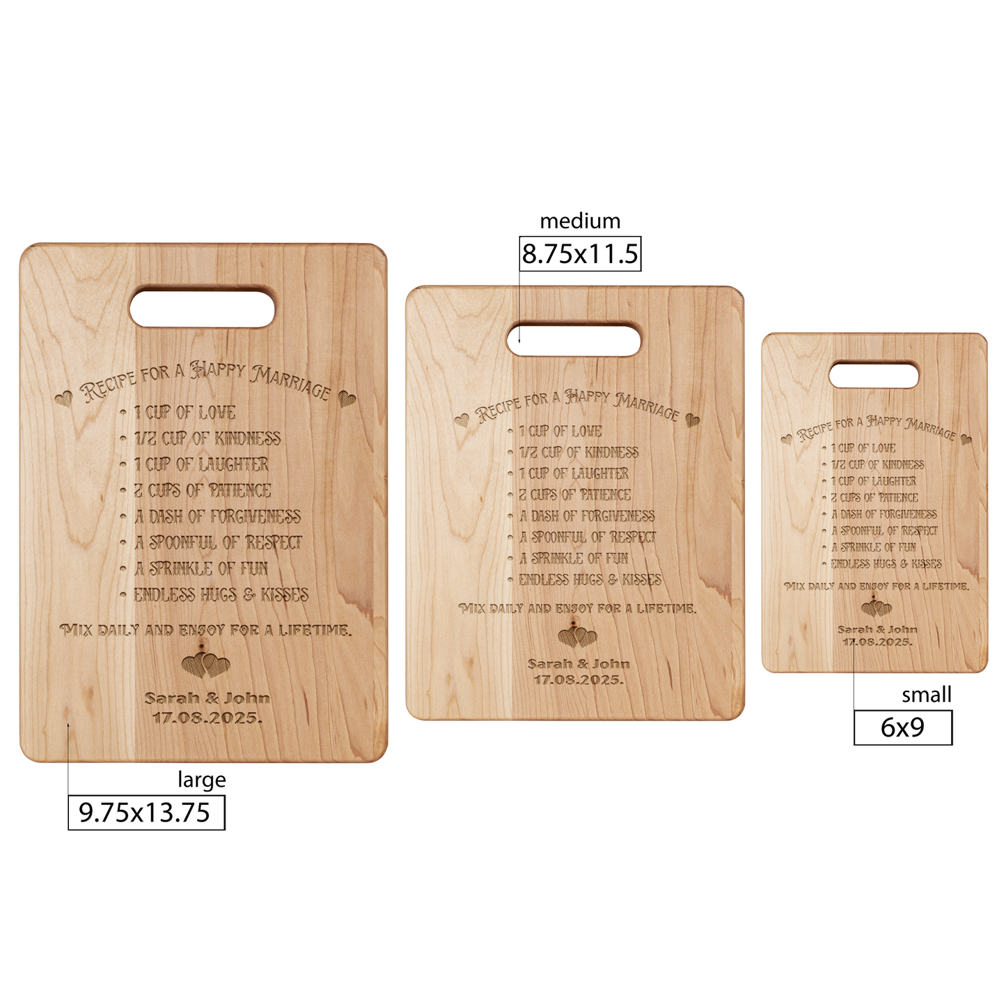 Cutting_Board_recipe_for_a_happy_Marriag_Maple_V_Size_Options_Mockup.png