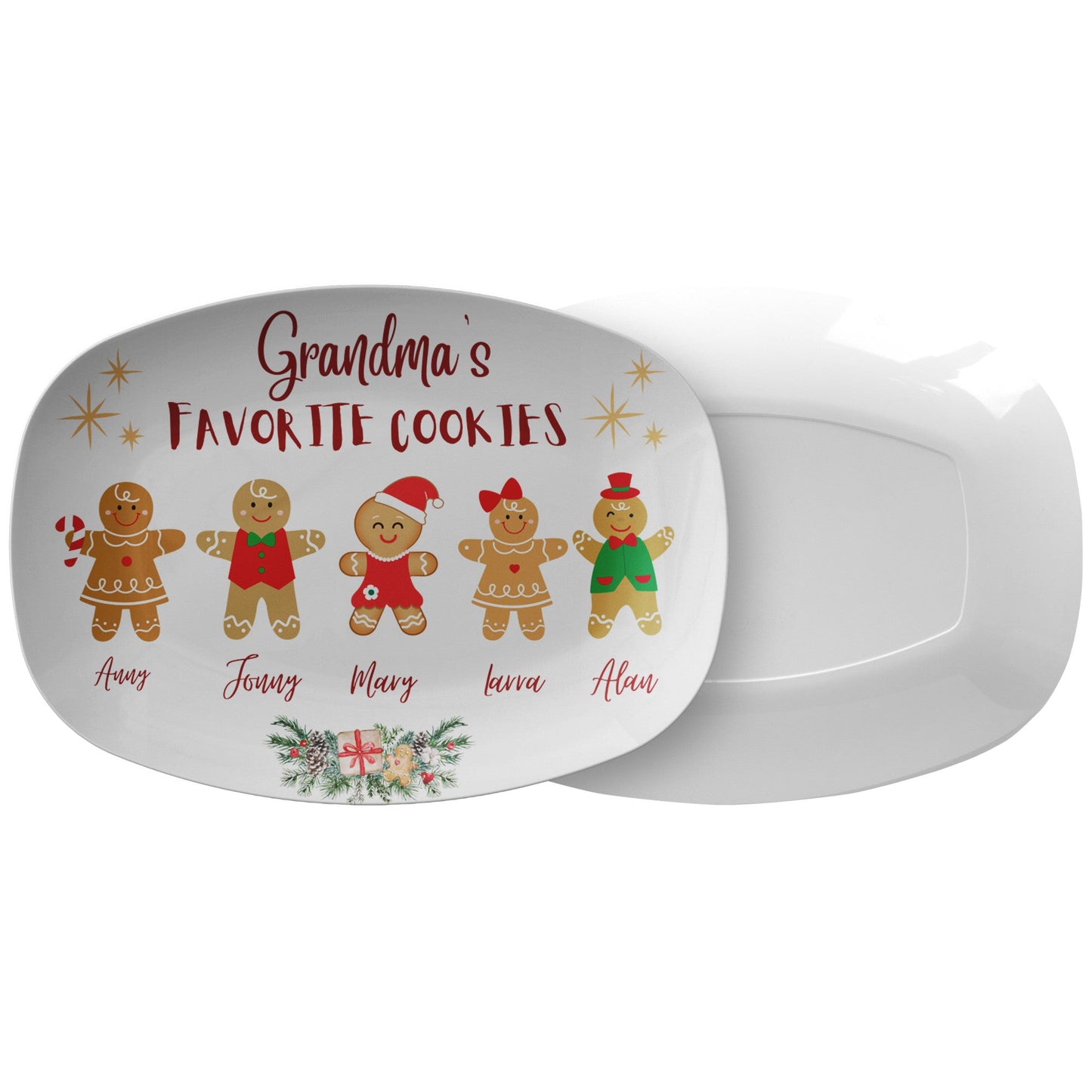 Grandma Christmas Gift, Grandma's Favorite Cookies Plate, Family PlattPlease type the grandkids' names with their gender in checkout note. Please separate names with comma.You can change "Grandma" too, but you have to provide that as wChristmasLoving.Shop