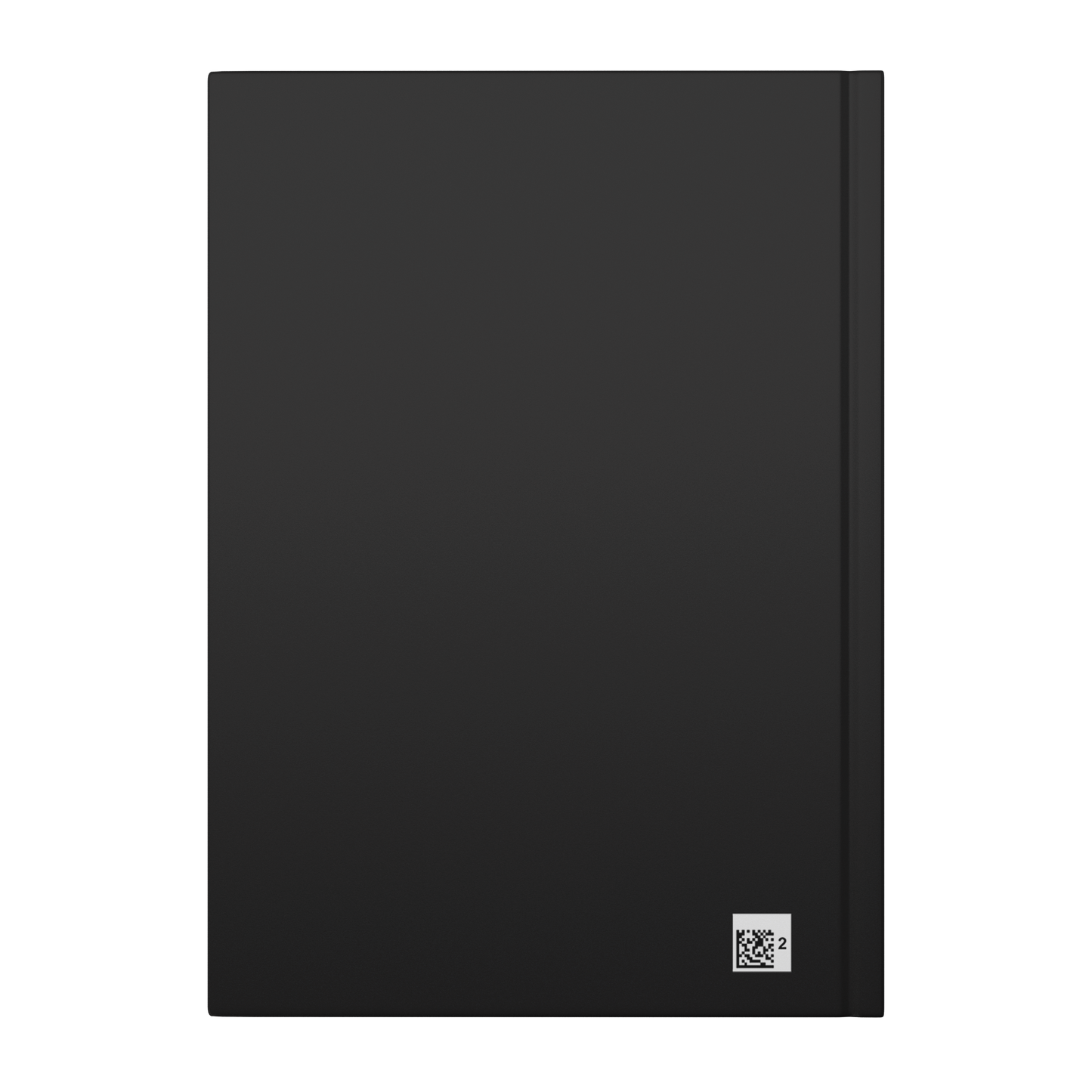 Black hardcover journal with a small white logo at the bottom corner.