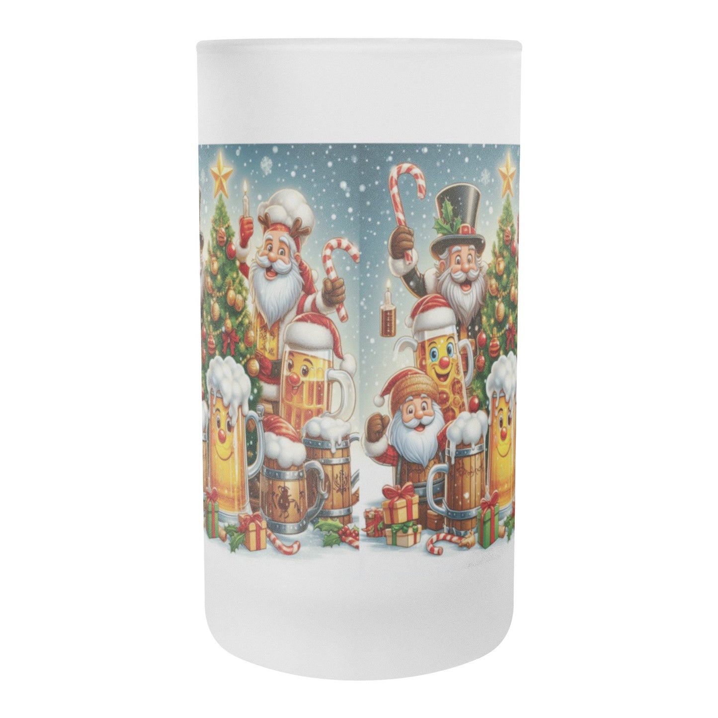 Santa Claus Beer SteinHey there, beer buddy! Get ready to raise a toast with our awesome 16oz Frosted Beer Stein!
Picture this: a classic pint glass design that feels great in your hand, ChristmasLoving.Shop