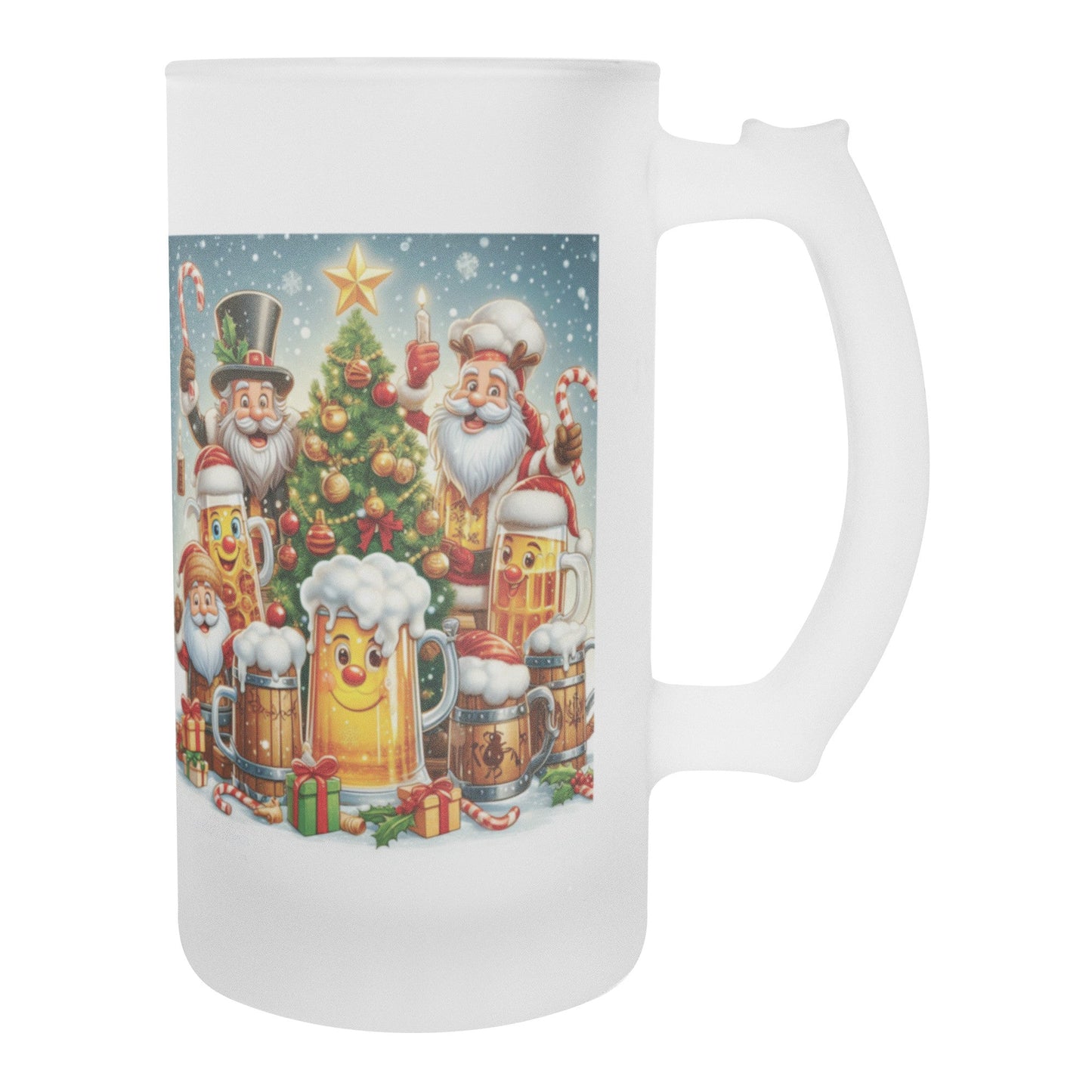 Santa Claus Beer SteinHey there, beer buddy! Get ready to raise a toast with our awesome 16oz Frosted Beer Stein!
Picture this: a classic pint glass design that feels great in your hand, ChristmasLoving.Shop