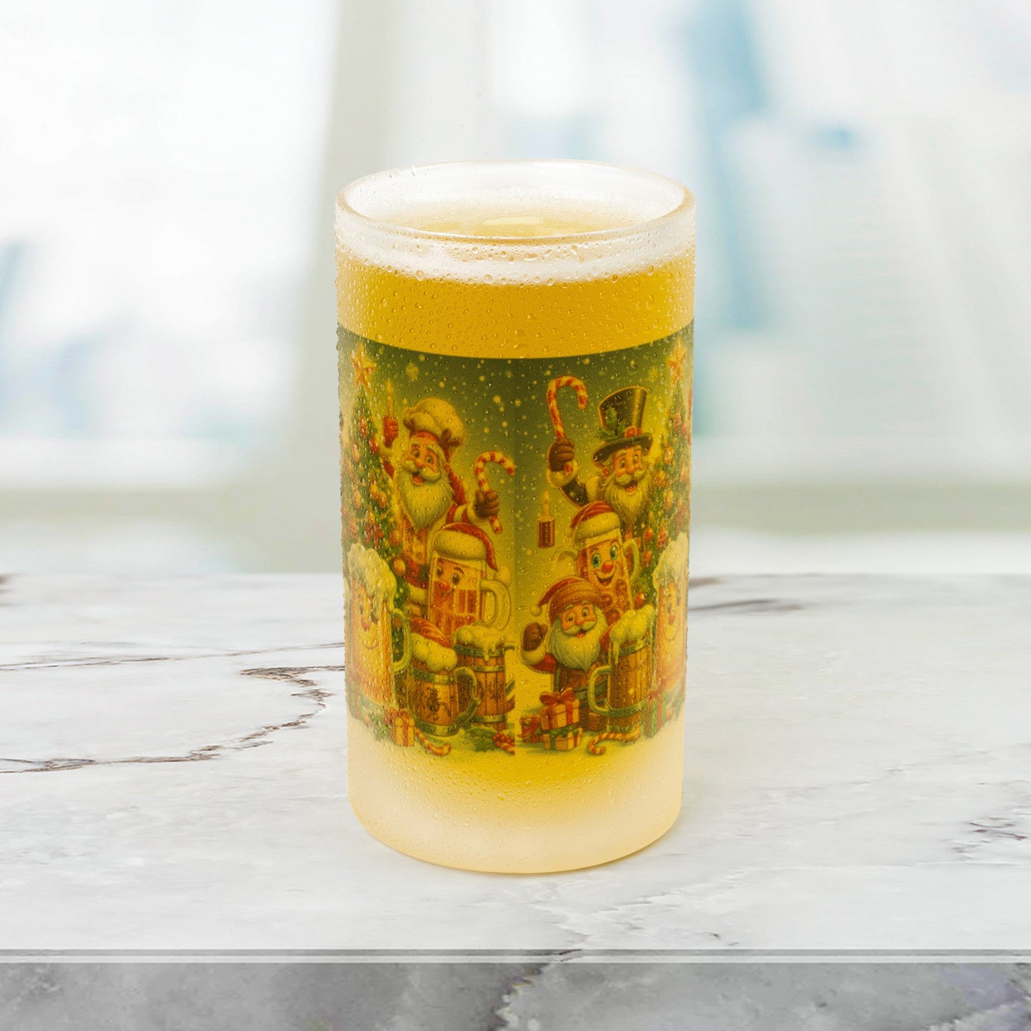 Santa Claus Beer SteinHey there, beer buddy! Get ready to raise a toast with our awesome 16oz Frosted Beer Stein!
Picture this: a classic pint glass design that feels great in your hand, ChristmasLoving.Shop