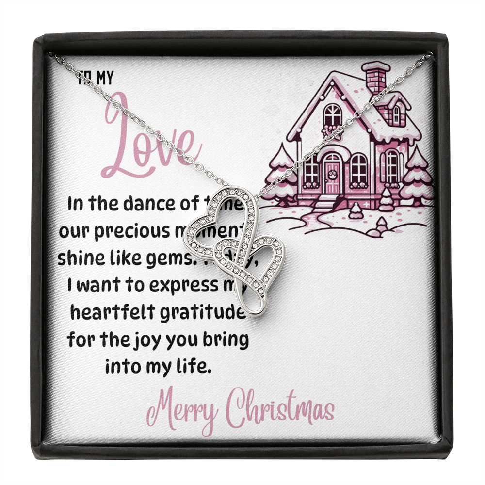 Heart-to-heart Pendant Necklace Merry Christmas to my Love