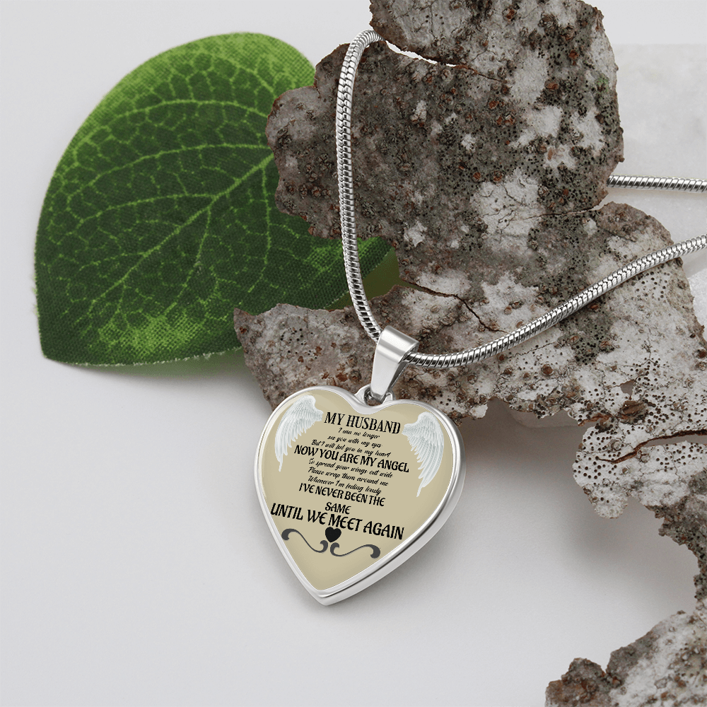 Luxury Graphic Heart Necklace Husband memorial
