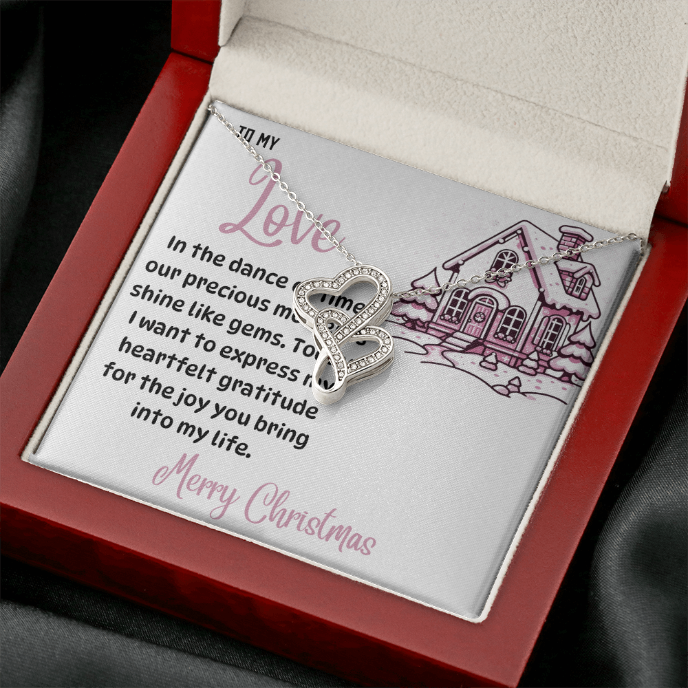 Heart-to-heart Pendant Necklace Merry Christmas to my Love