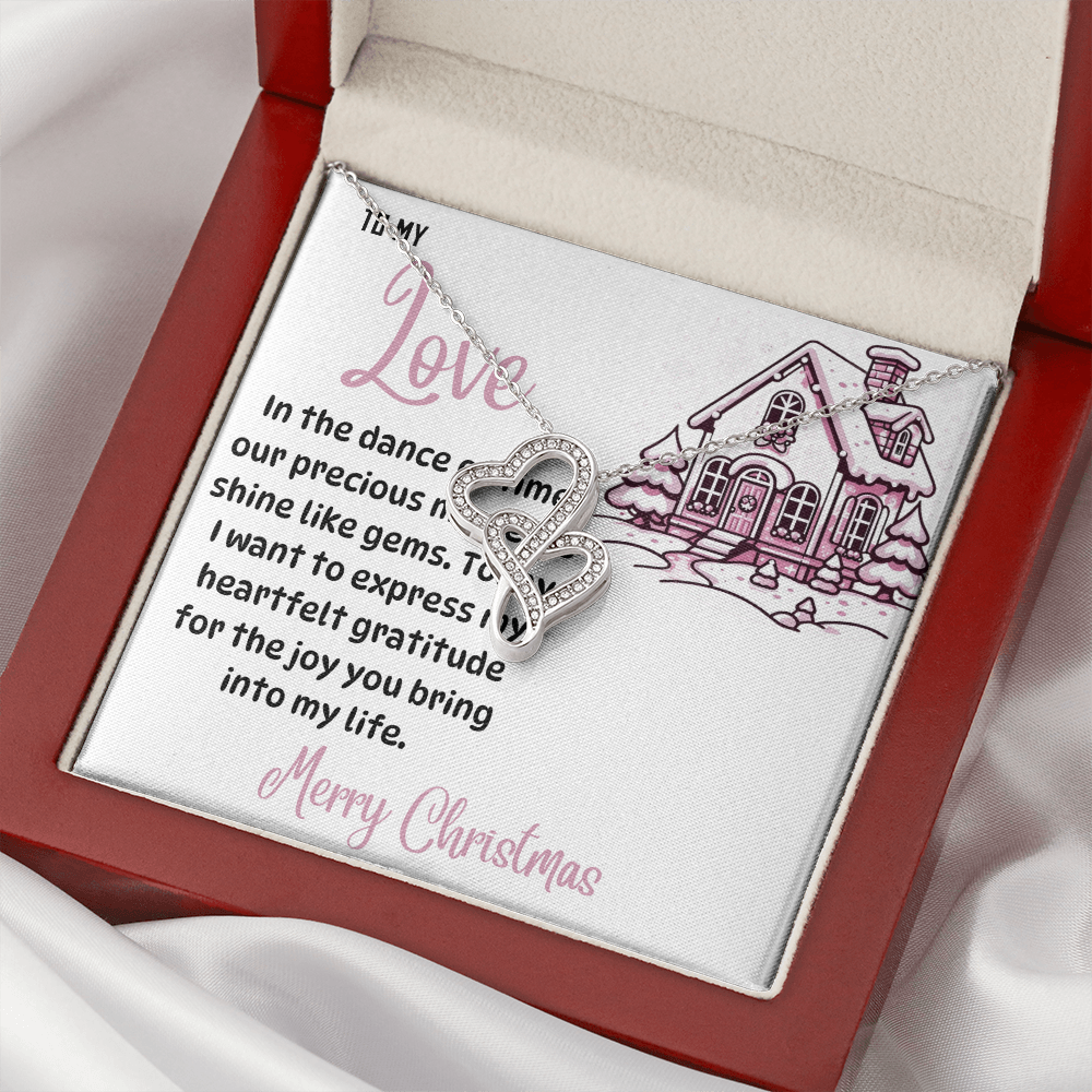 Heart-to-heart Pendant Necklace Merry Christmas to my Love