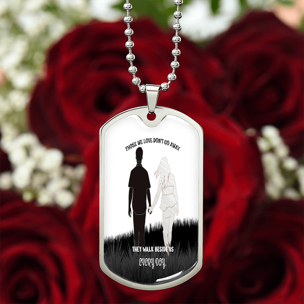 Personalized Military Tag Necklace, Memorial Necklace, Remembrance Jewellery, Loss Gift, Sympathy Jewelry