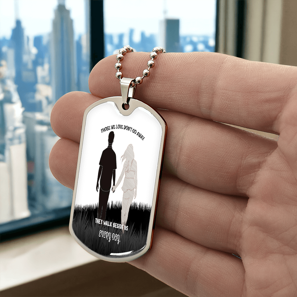 Personalized Military Tag Necklace, Memorial Necklace, Remembrance Jewellery, Loss Gift, Sympathy Jewelry