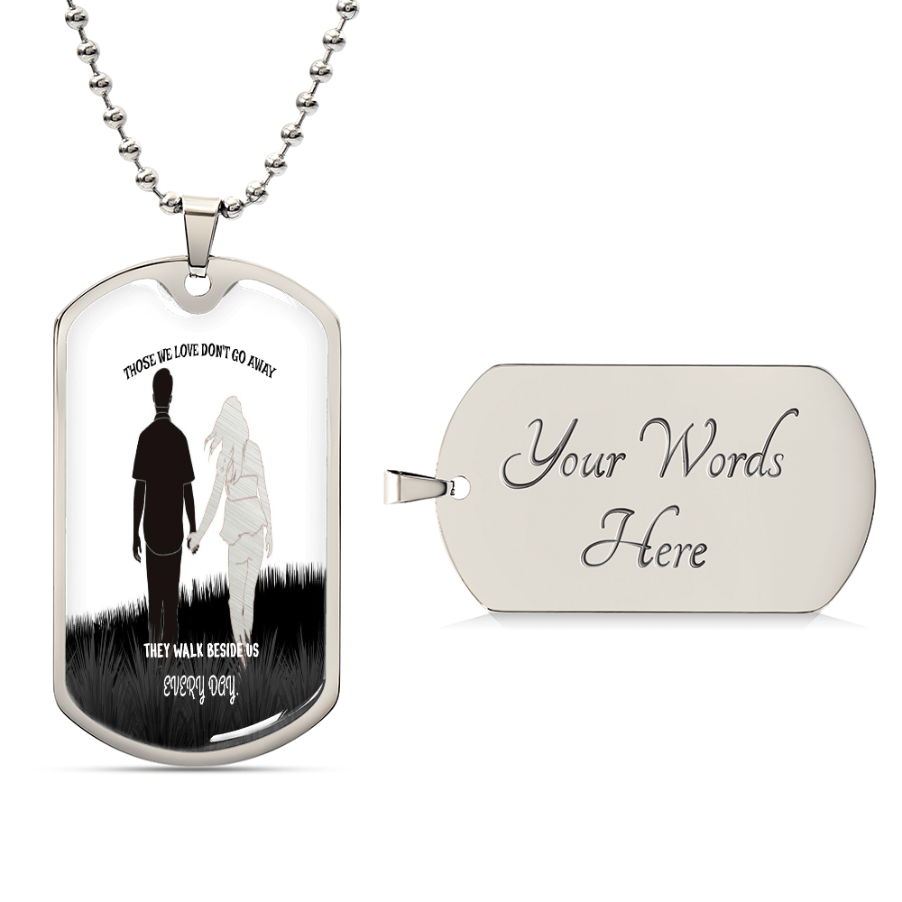Personalized Military Tag Necklace, Memorial Necklace, Remembrance Jewellery, Loss Gift, Sympathy Jewelry