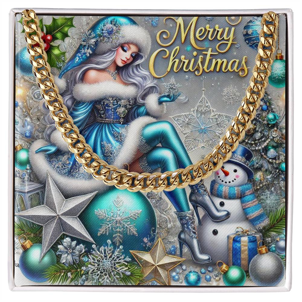 Cuban Link Chain Necklace for Men – Merry Christmas Jewelry Gift | Holiday Necklace