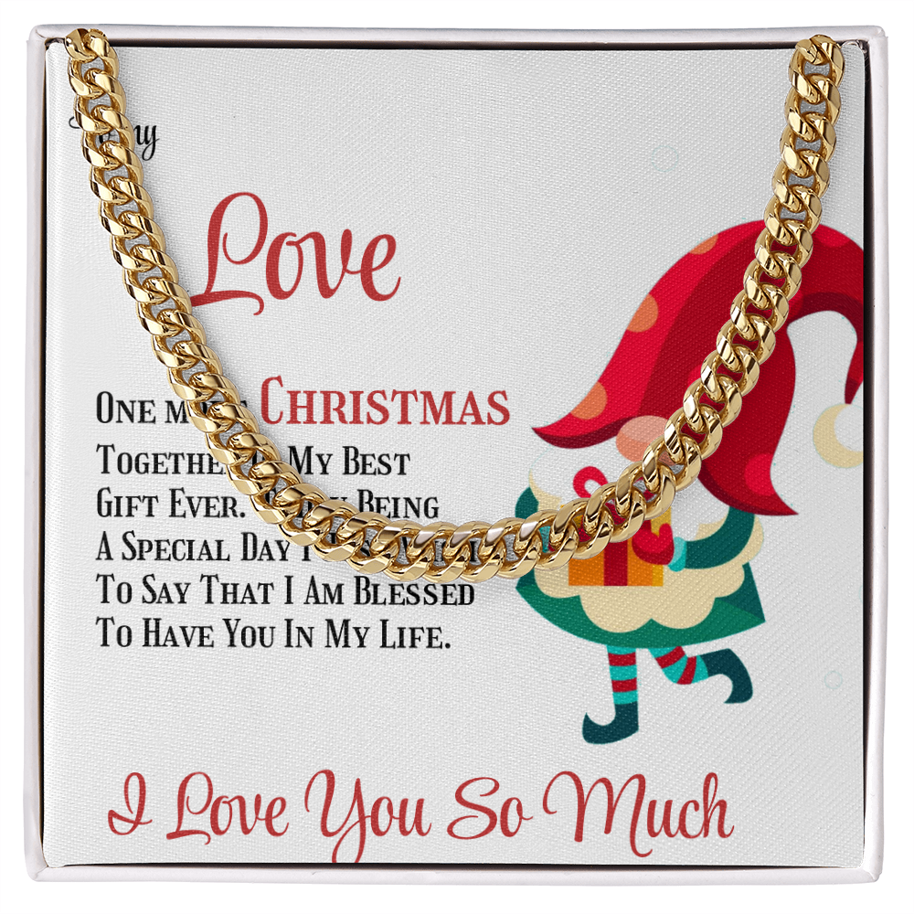 Cuban Link Chain Merry Christmas To Love