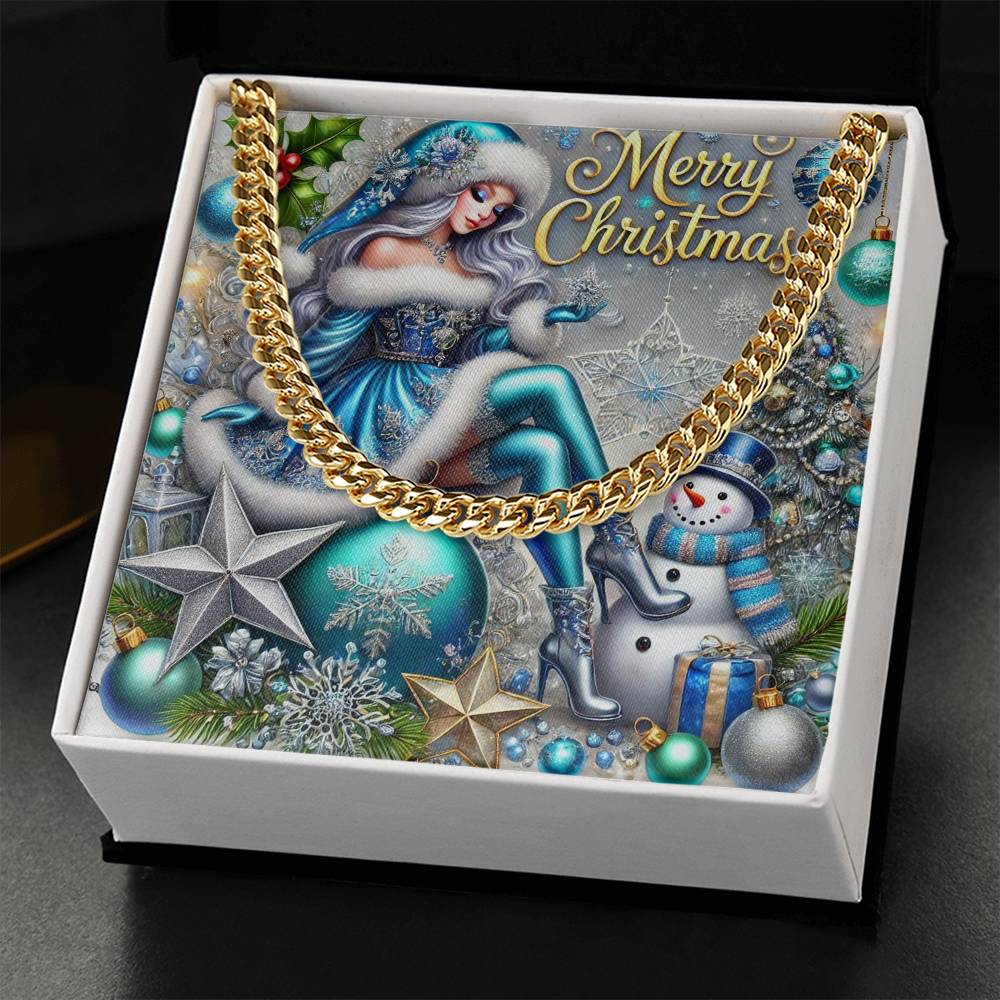 Cuban Link Chain Necklace for Men – Merry Christmas Jewelry Gift | Holiday Necklace