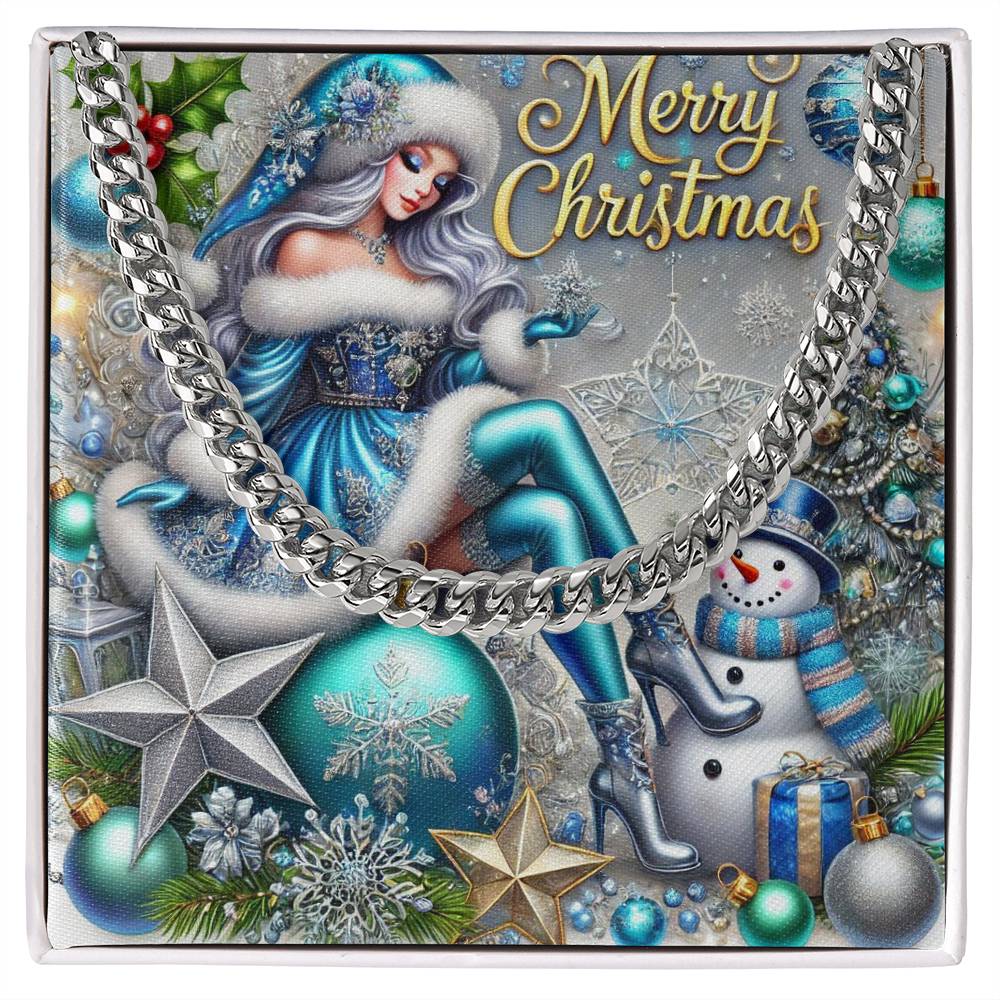 Cuban Link Chain Necklace for Men – Merry Christmas Jewelry Gift | Holiday Necklace