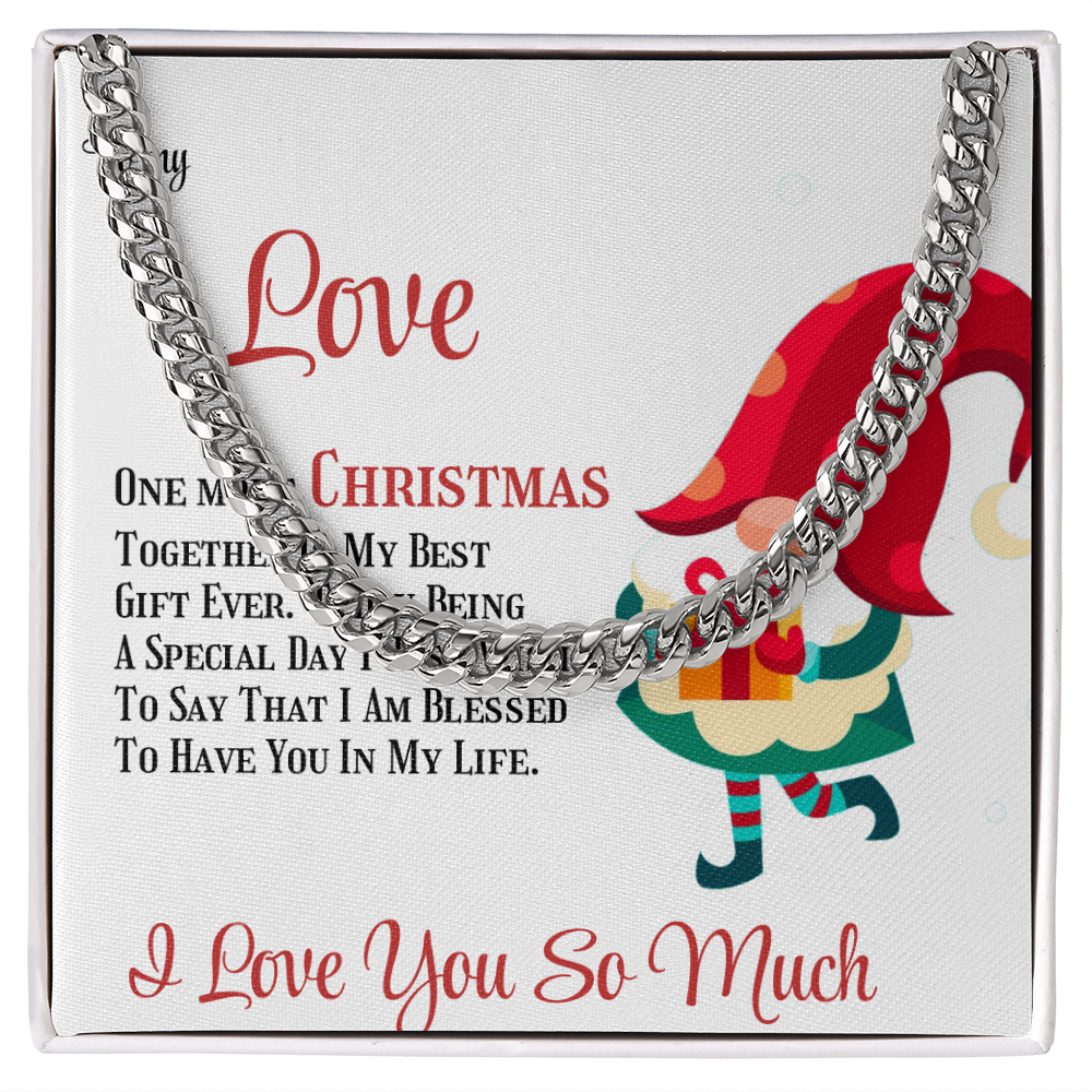 Cuban Link Chain Merry Christmas To Love