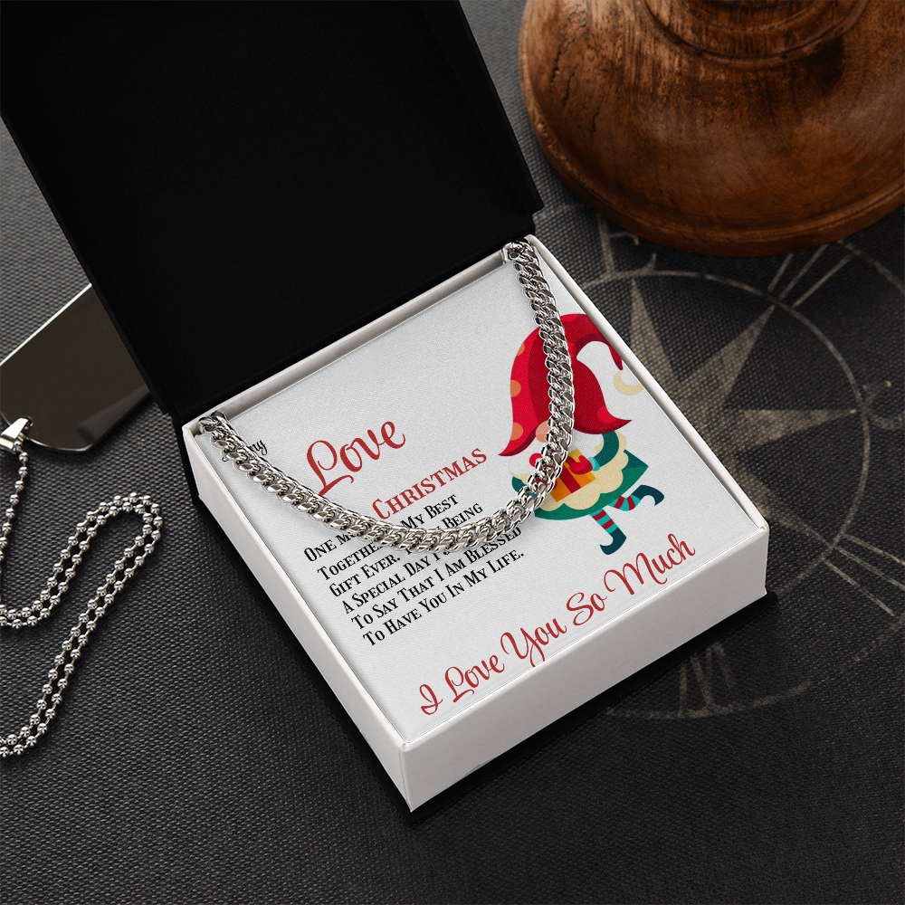 Cuban Link Chain Merry Christmas To Love