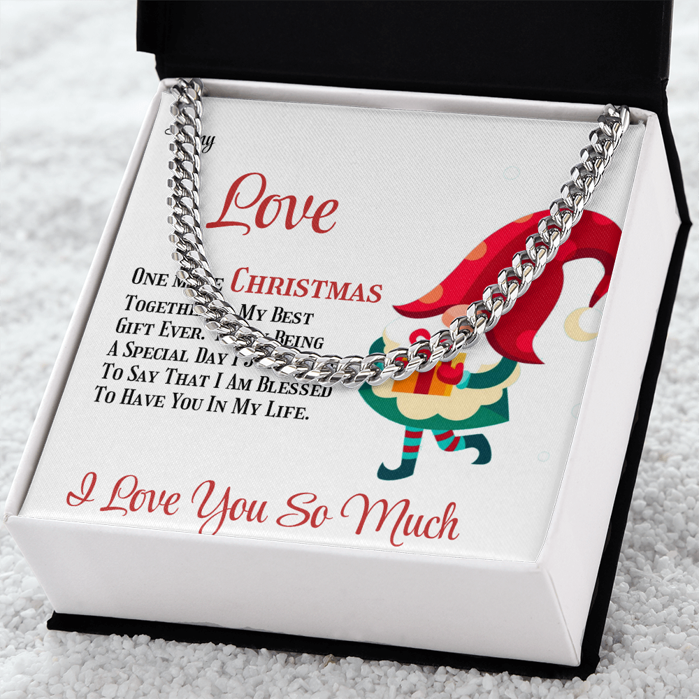 Cuban Link Chain Merry Christmas To Love