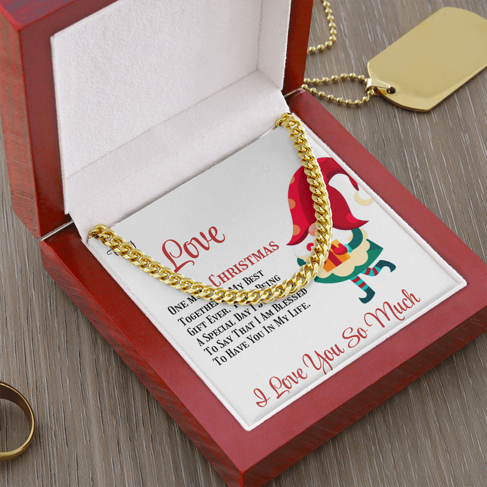 Cuban Link Chain Merry Christmas To Love