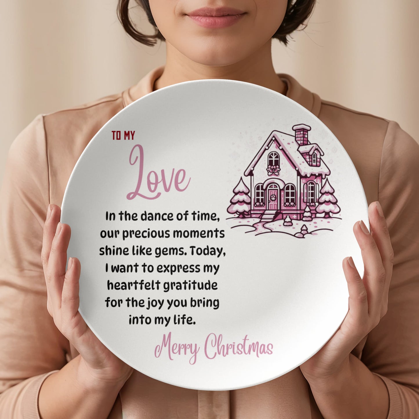 10” Plate To my Love Merry Christmas