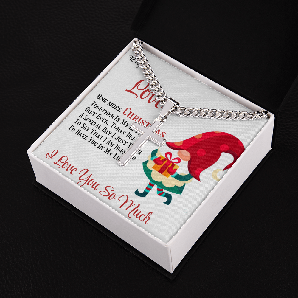 Personalized Cross with Cuban Link Chain Gift to Love