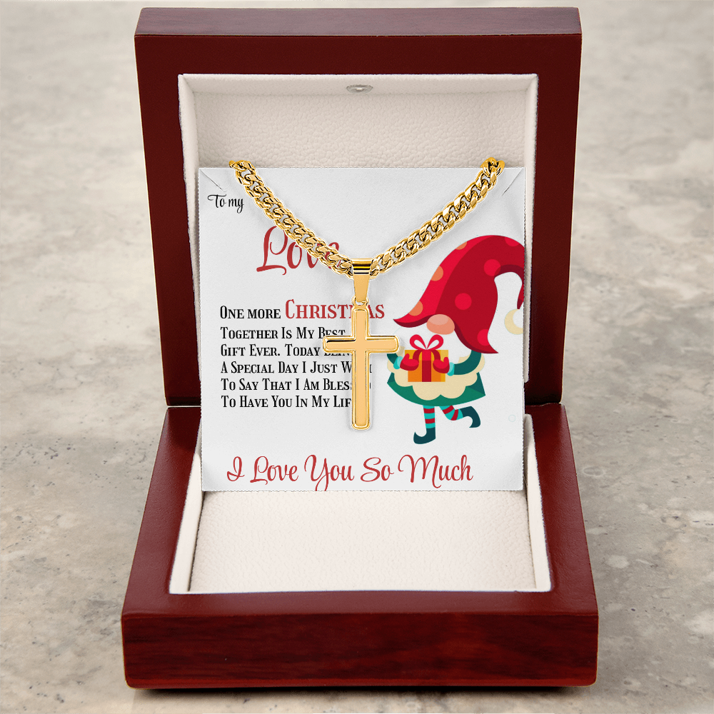 Personalized Cross with Cuban Link Chain Gift to Love