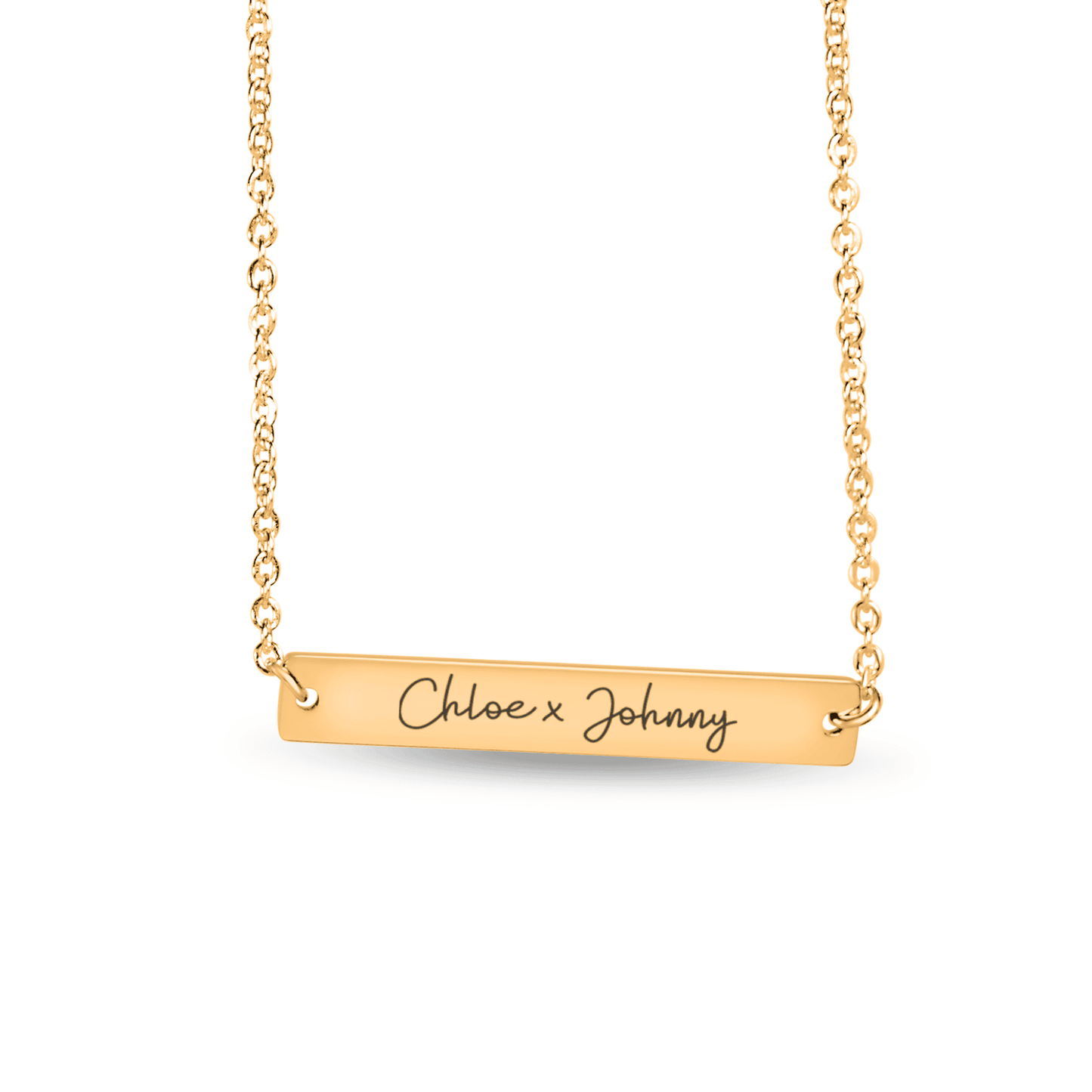 Name Tag Horizontal Bar Necklace To my Wife, You make my Life Merry and Bright