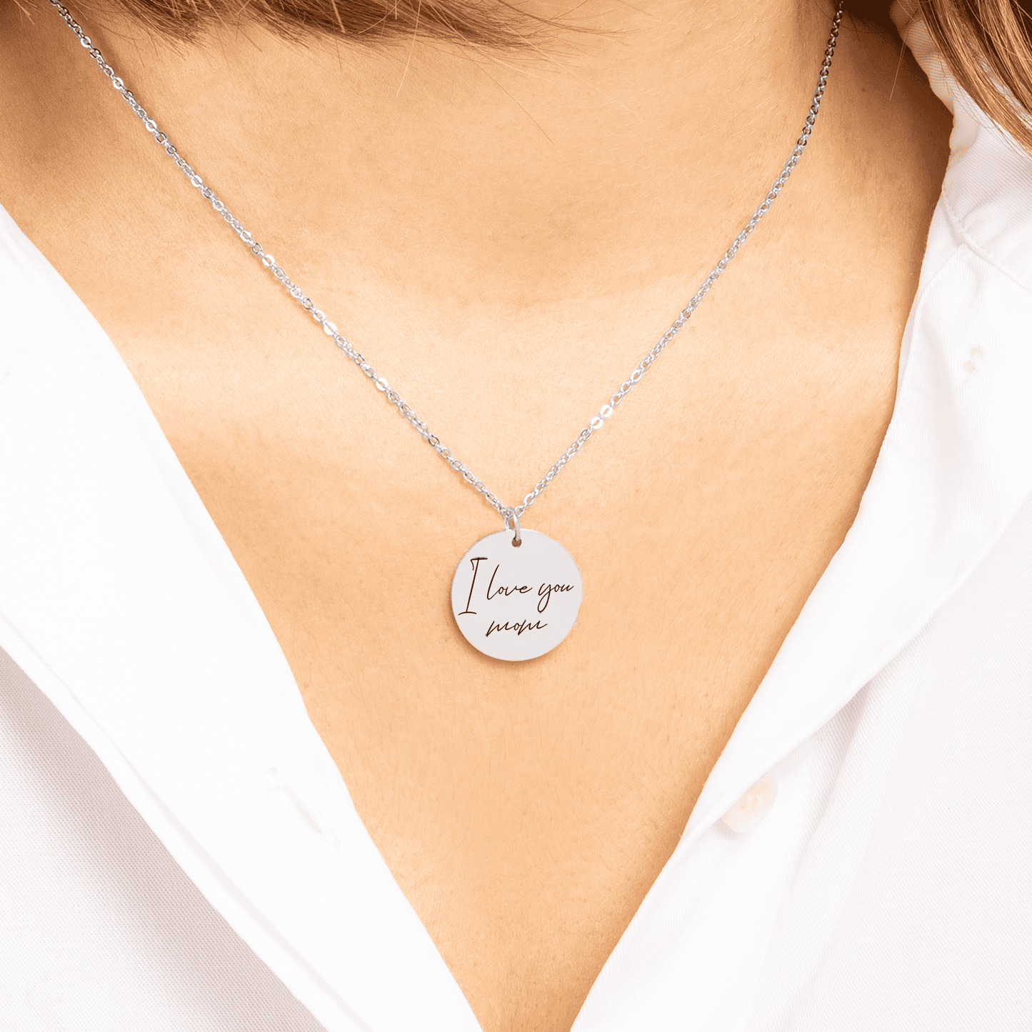 Custom Necklace Handwritten Pendant To my Love Christmas design