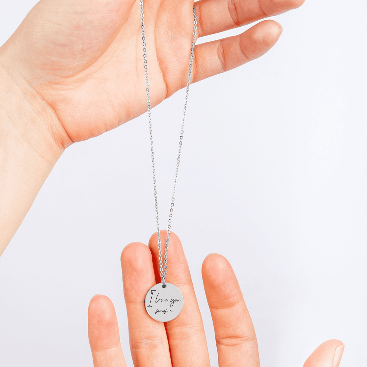 Custom Necklace Handwritten Pendant To my Love Christmas design