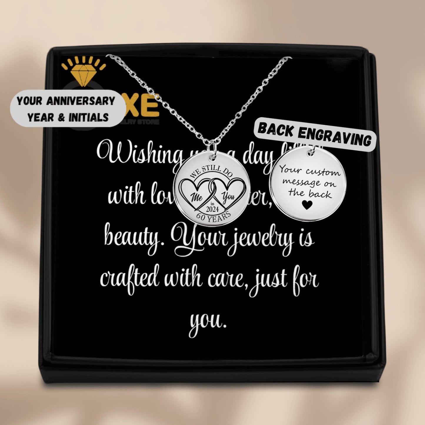 60th Years Anniversary Coin Necklace