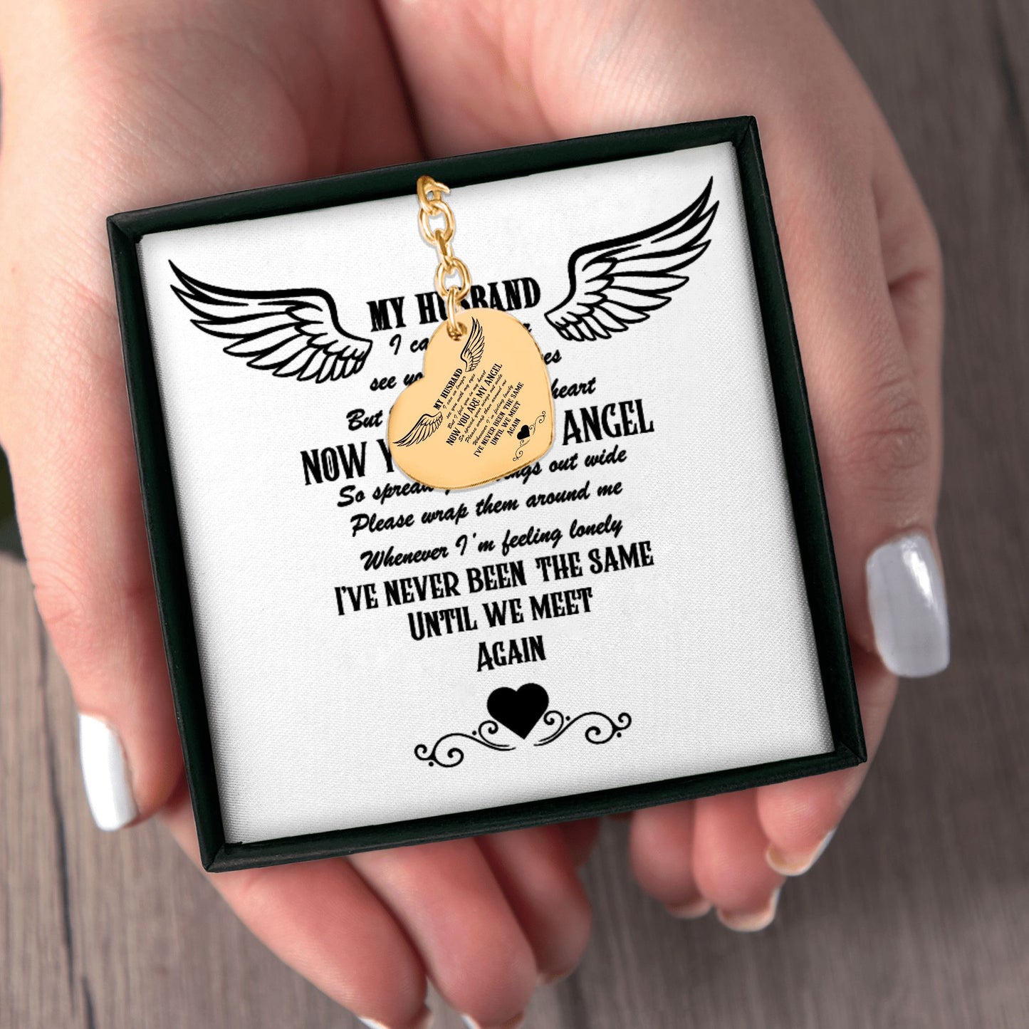 Heart Keychain Husband memorial