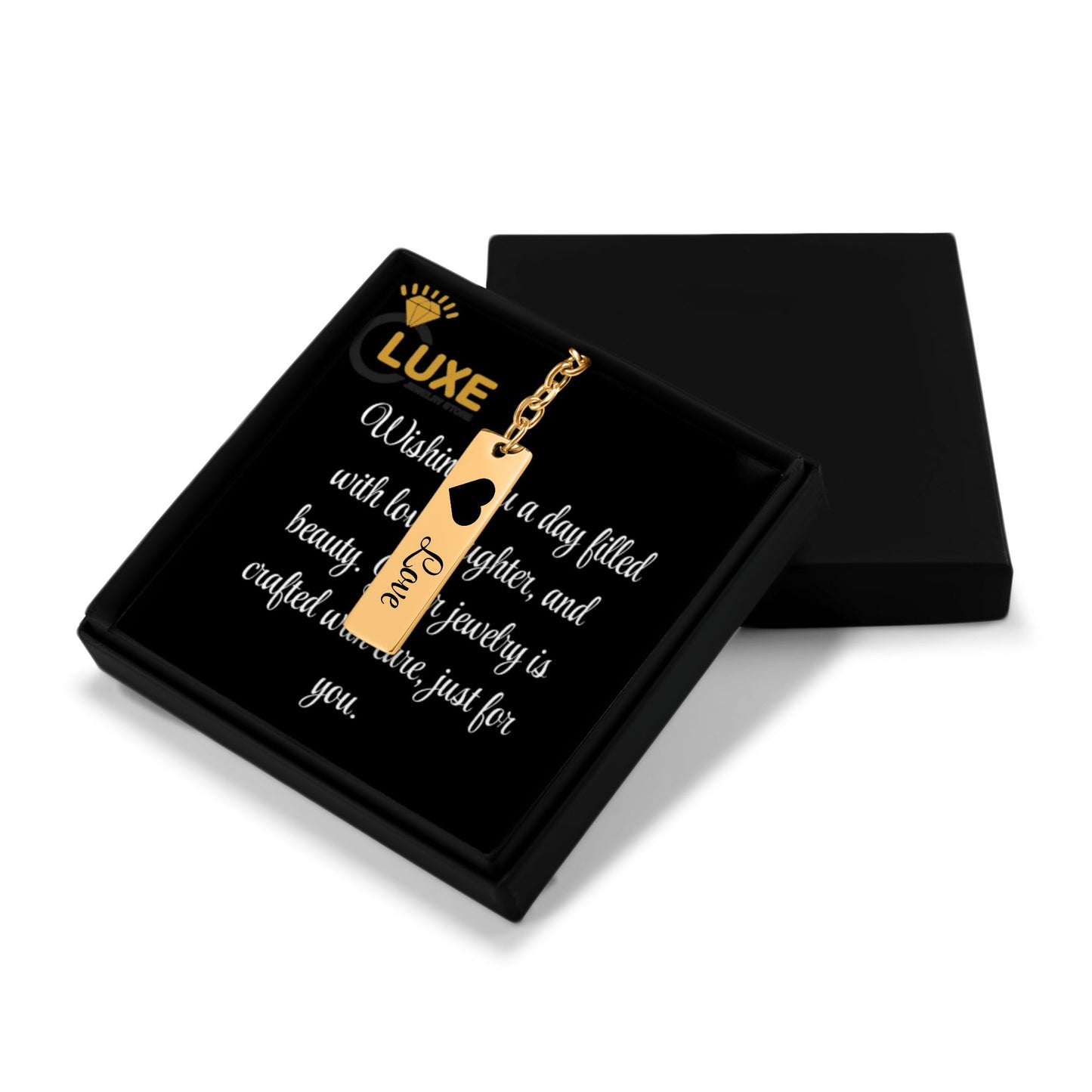 Personalized Vertical Bar Love Keychain – Custom Engraved Gift for Couples