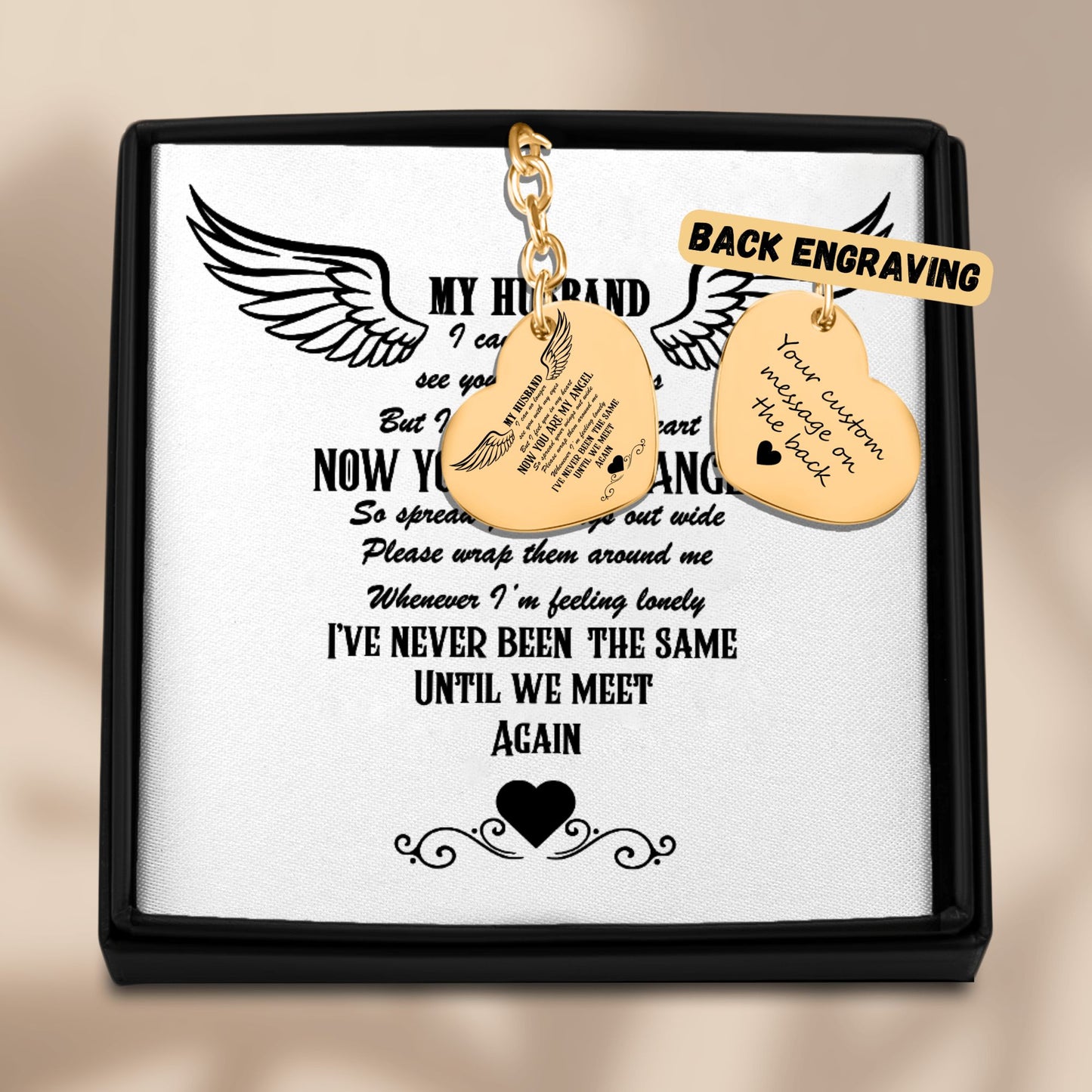 Heart Keychain Husband memorial