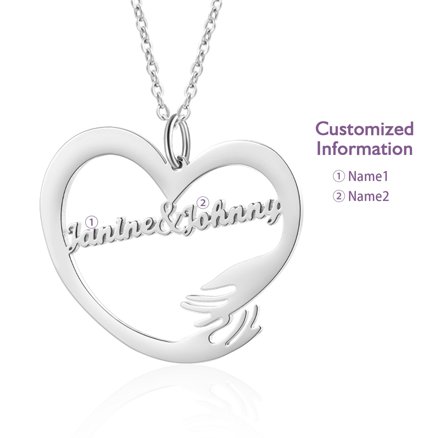 Custom Name Hug Necklace