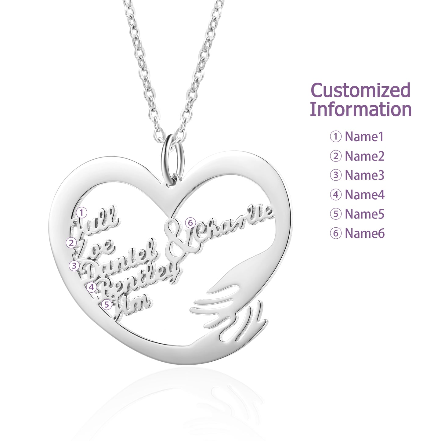 Custom Name Hug Necklace