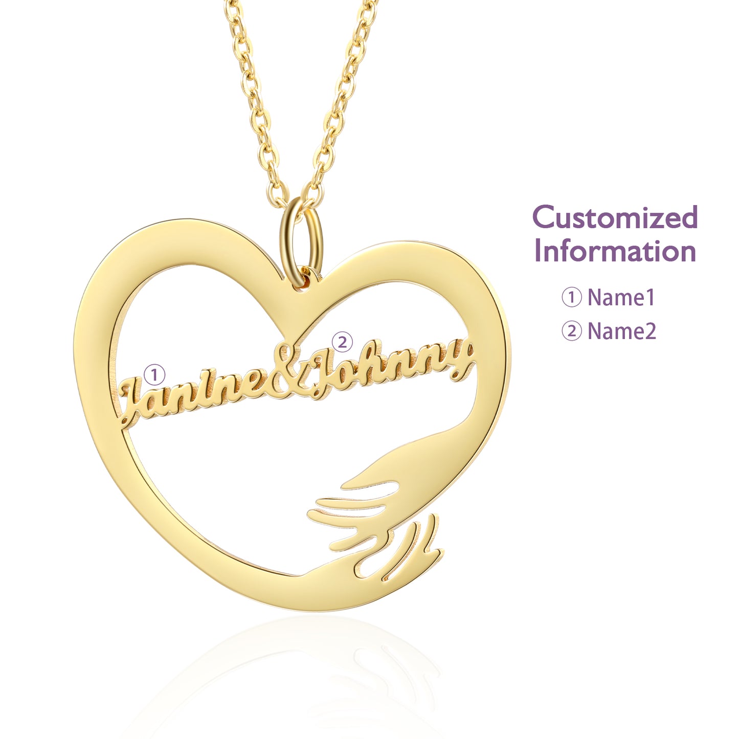 Custom Name Hug Necklace