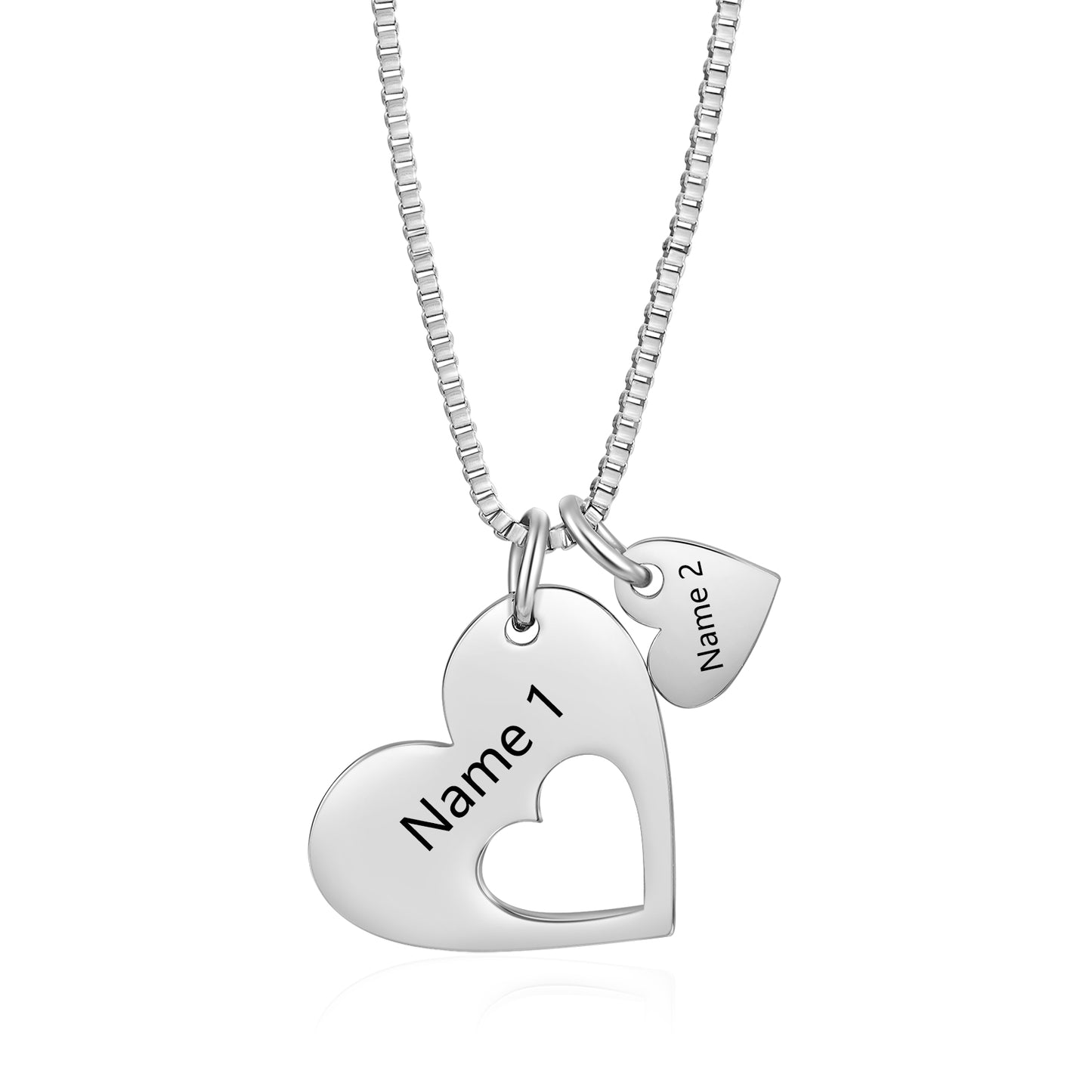 Engraved Name Heart Necklace