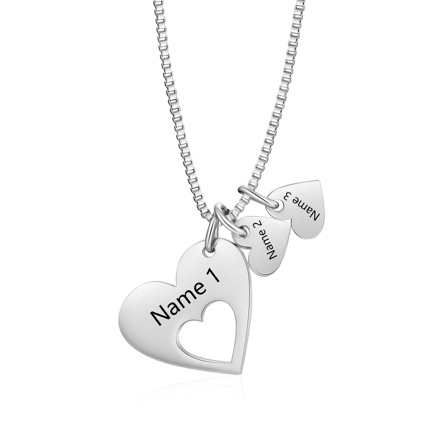 Engraved Name Heart Necklace