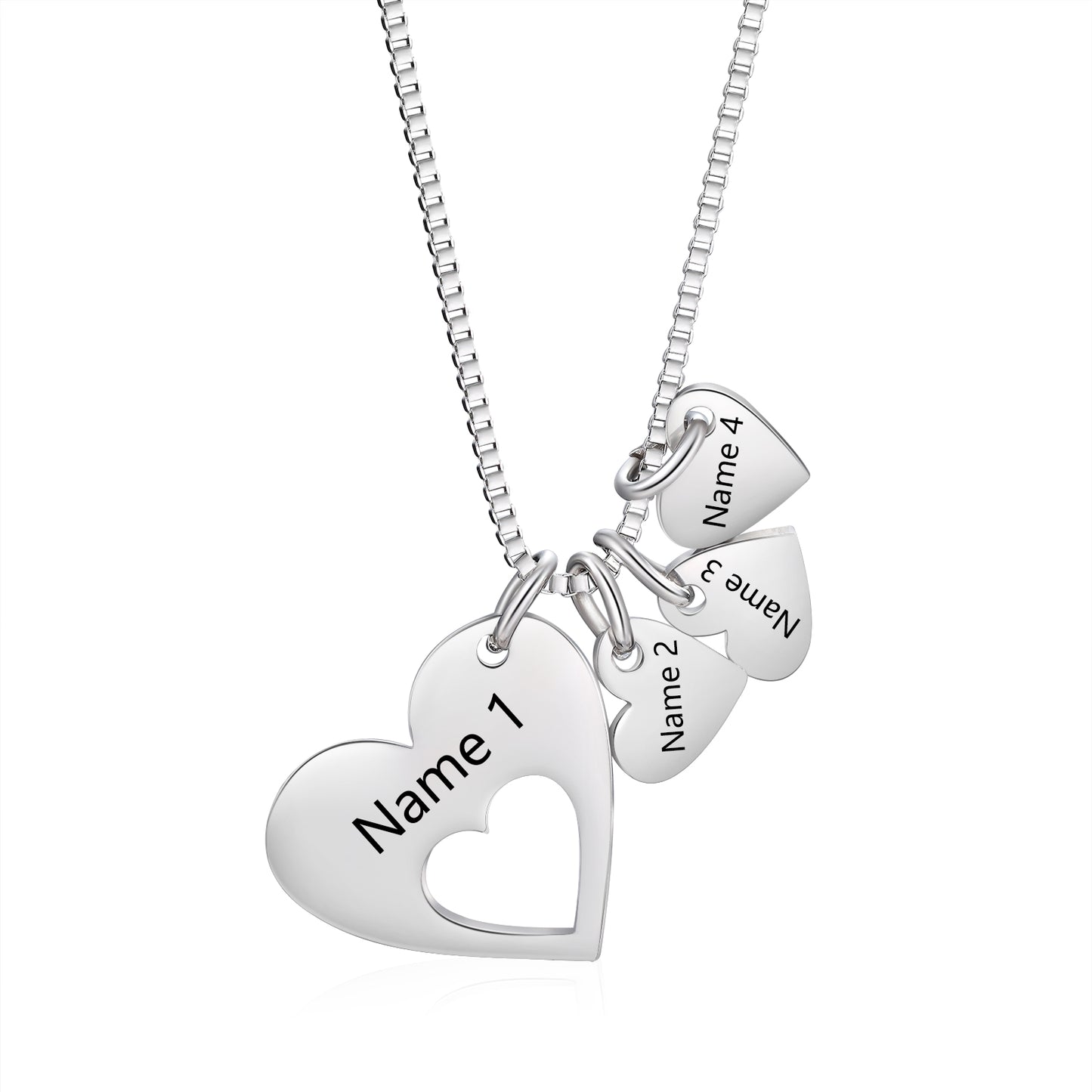Engraved Name Heart Necklace