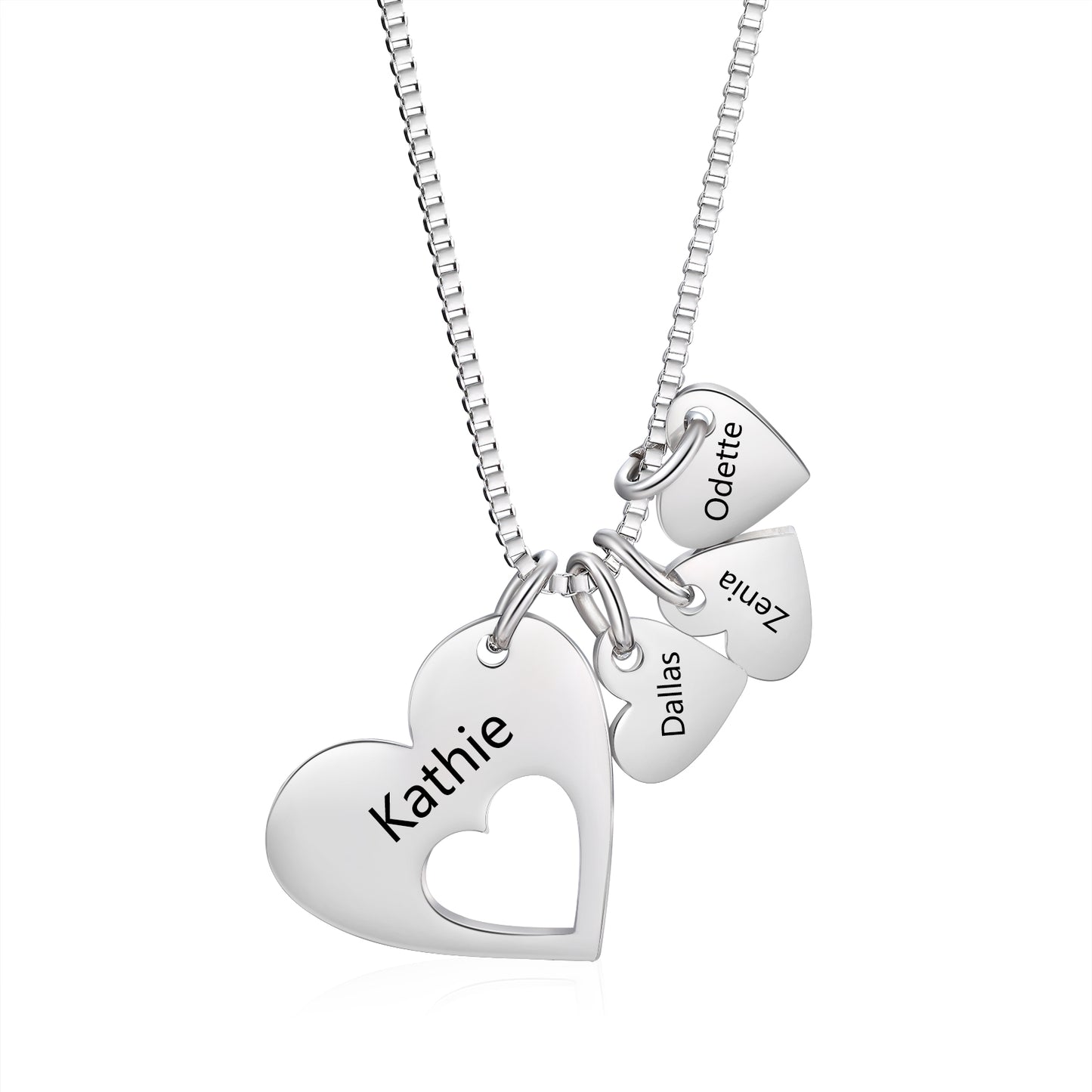 Engraved Name Heart Necklace