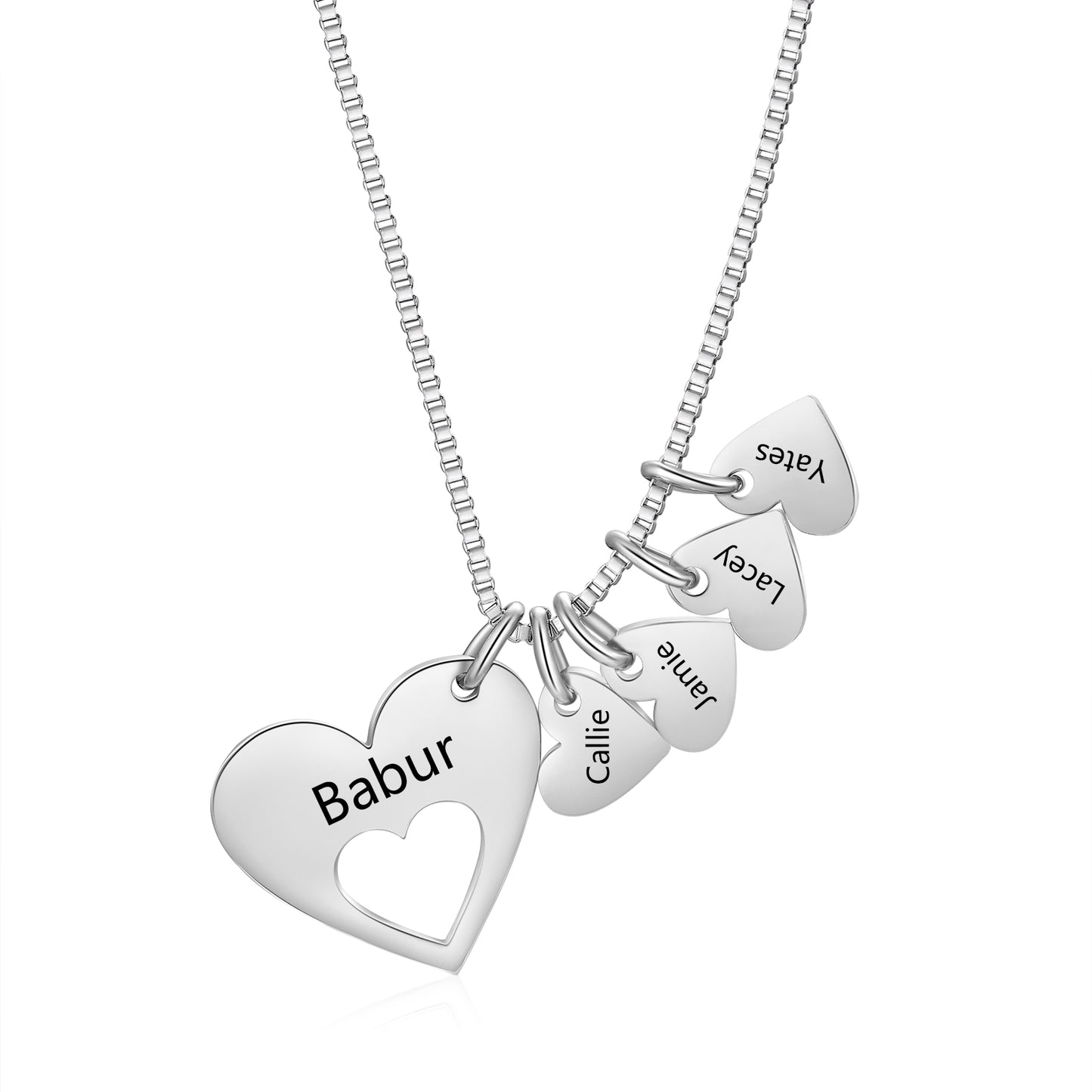 Engraved Name Heart Necklace