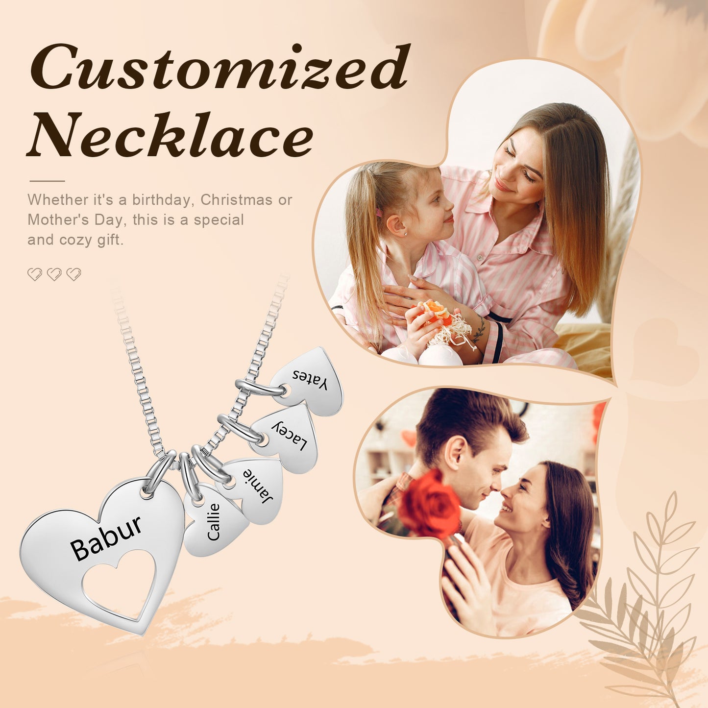 Engraved Name Heart Necklace